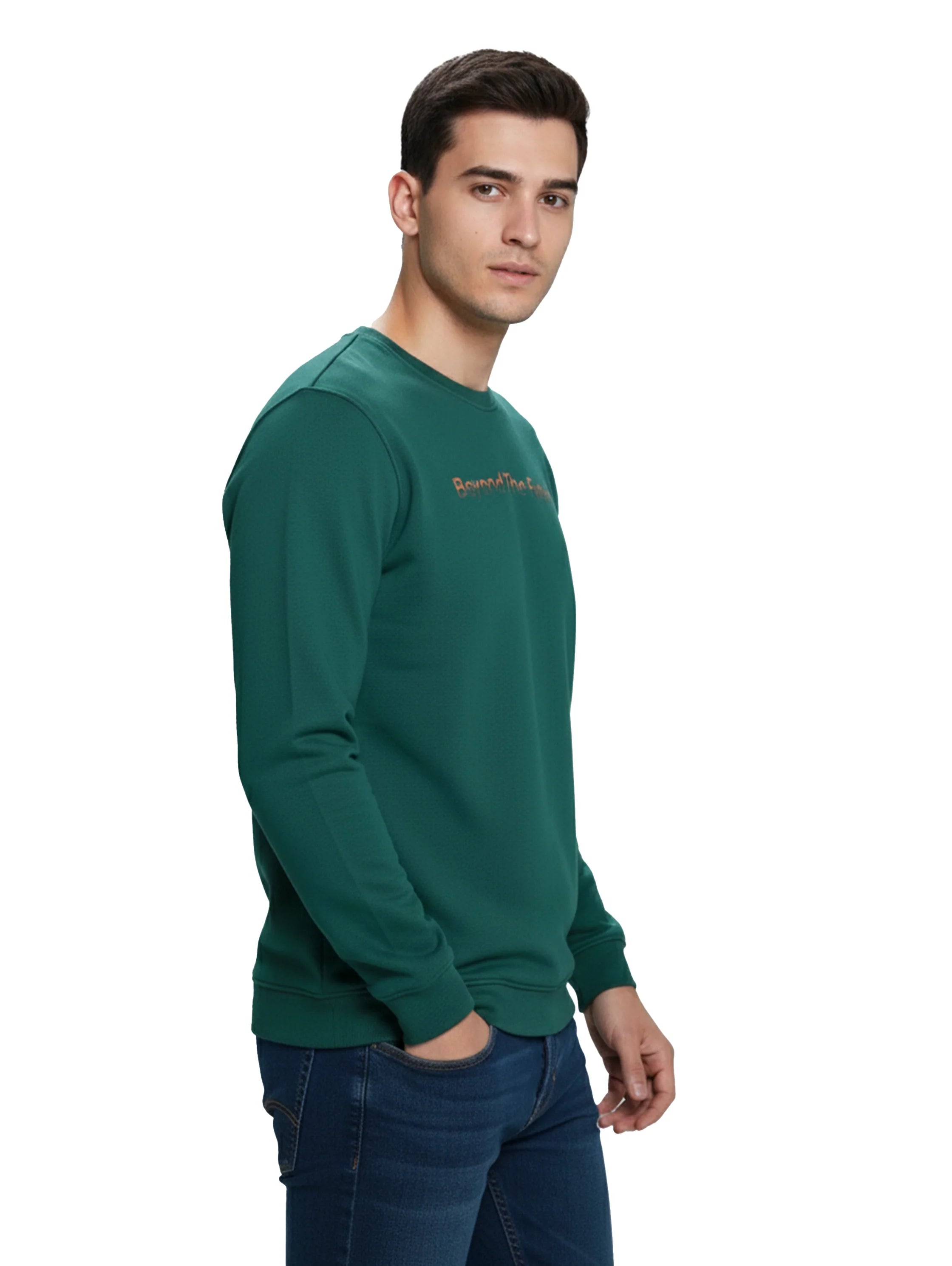 Long Sleeve Green Sweater Roud Neck