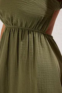 trendyol Green Maxi Cut Out Beach Dress