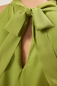 Trendyol Straight Cut Halter Neck Green Dress