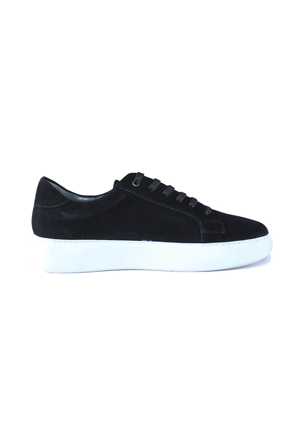 Casual Velvet Black Shoes With White Insole