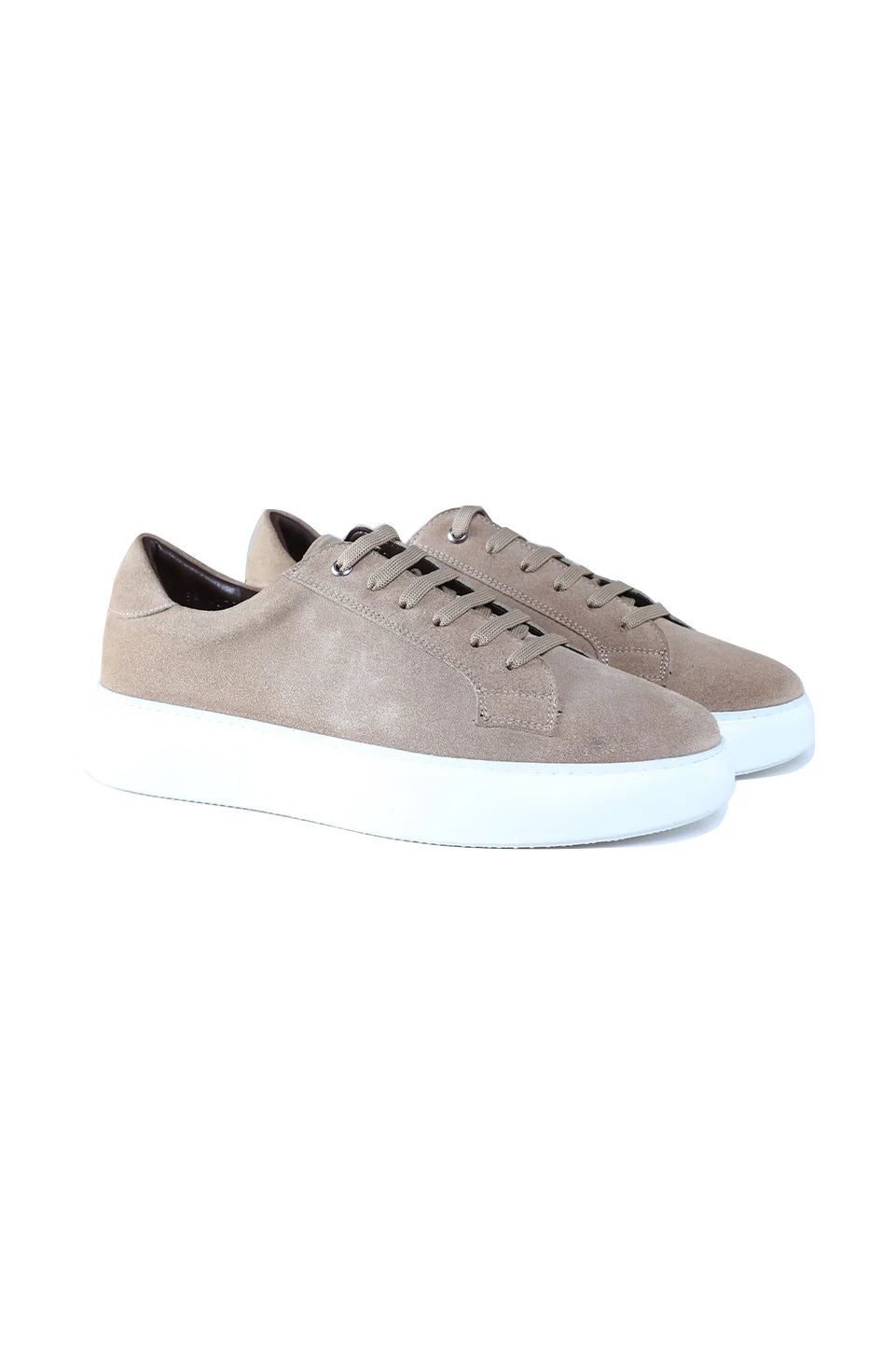Casual Velvet Beige Shoes With White Insole