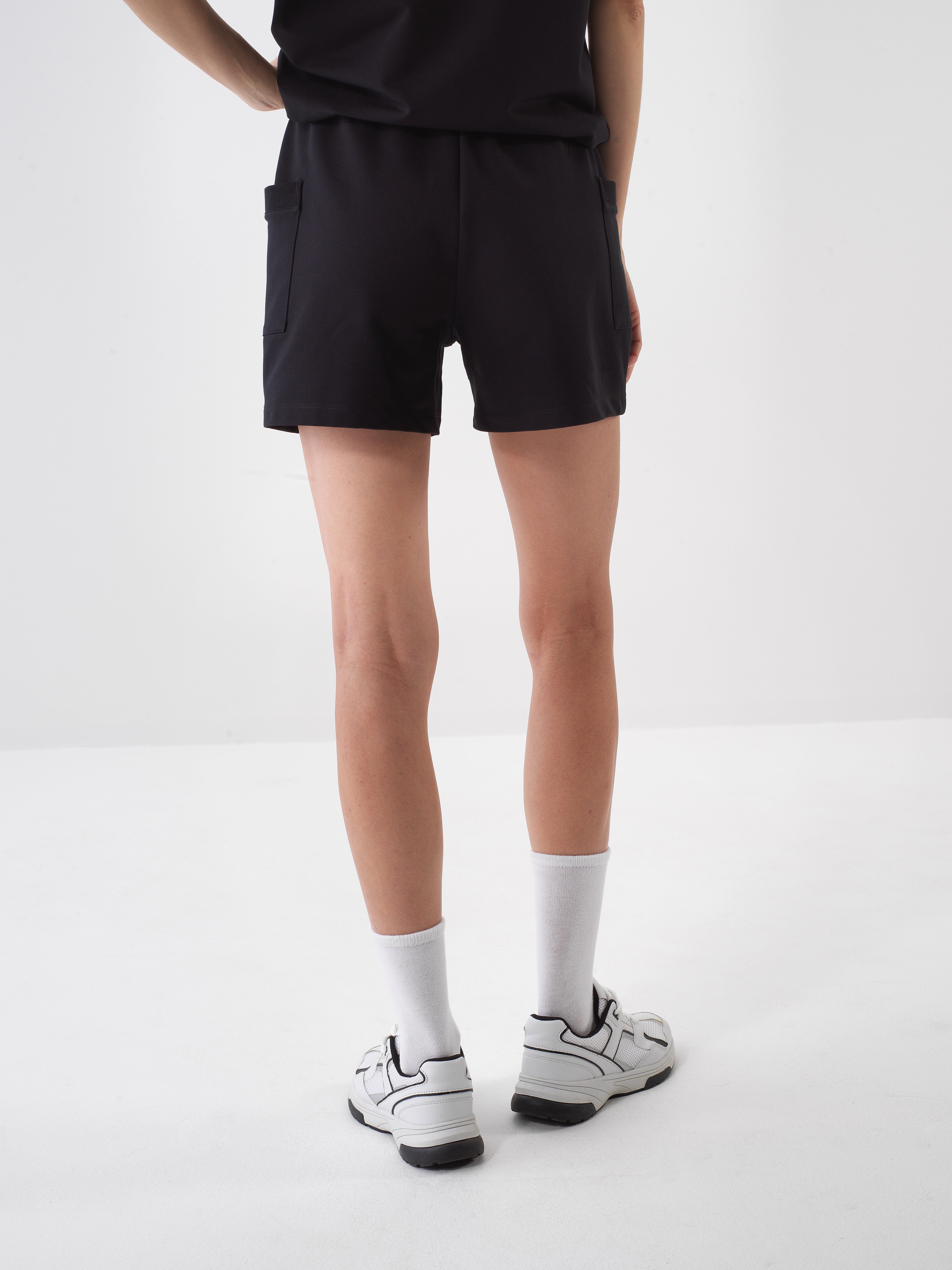 Xint Black Oversize Cotton Shorts