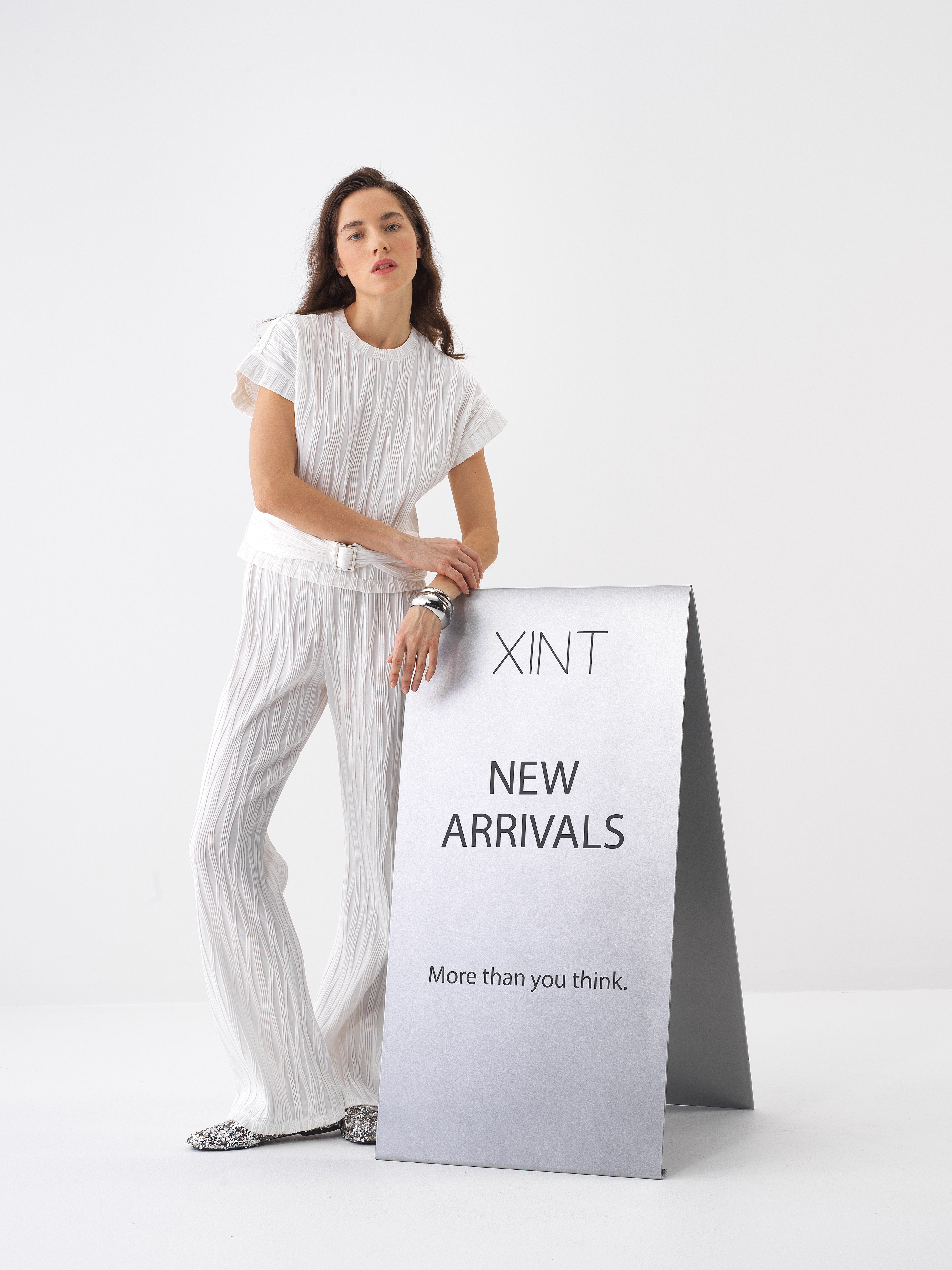 Xint White Regular Fit Pant