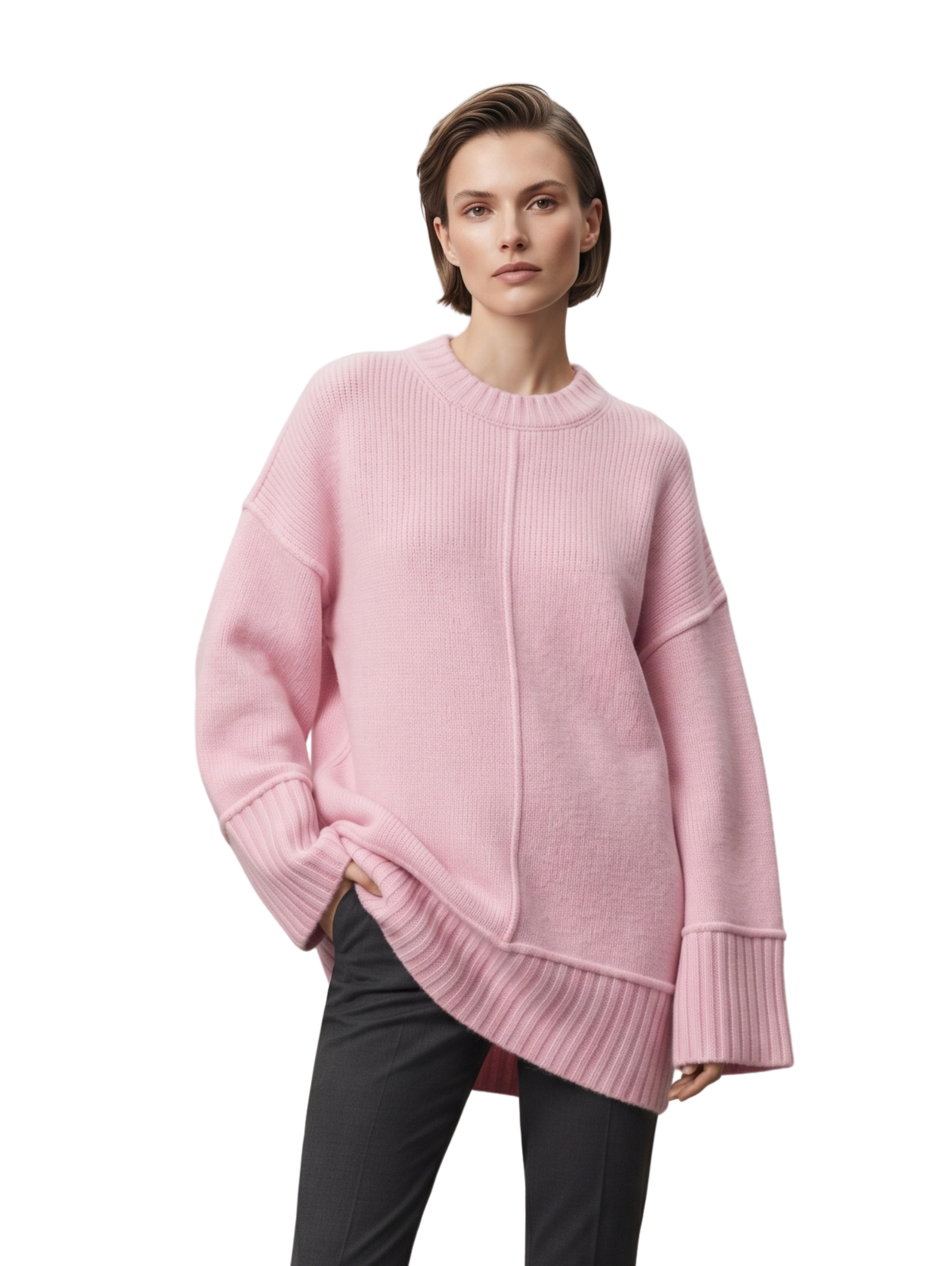 Pink Oversized Pullover