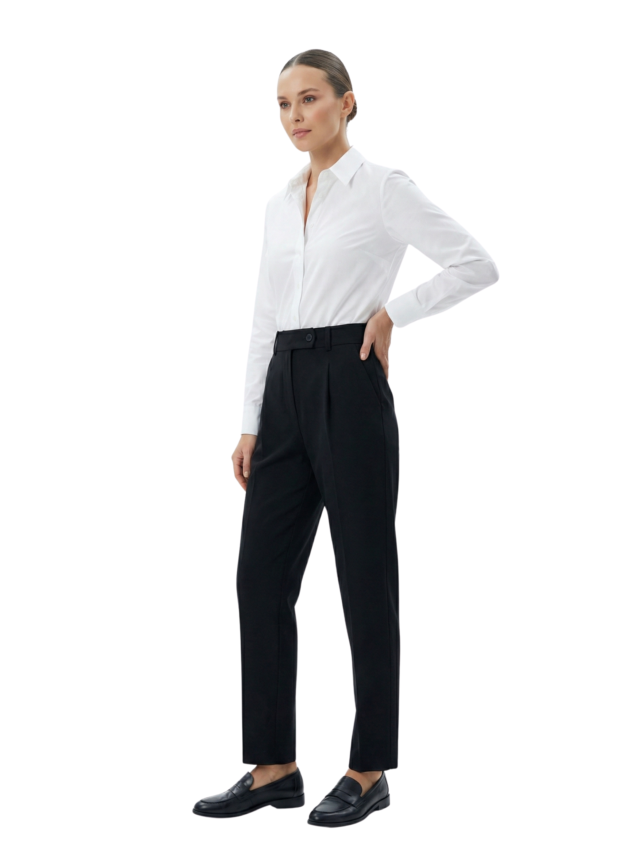 Classy Black Pant With Side Button To Close