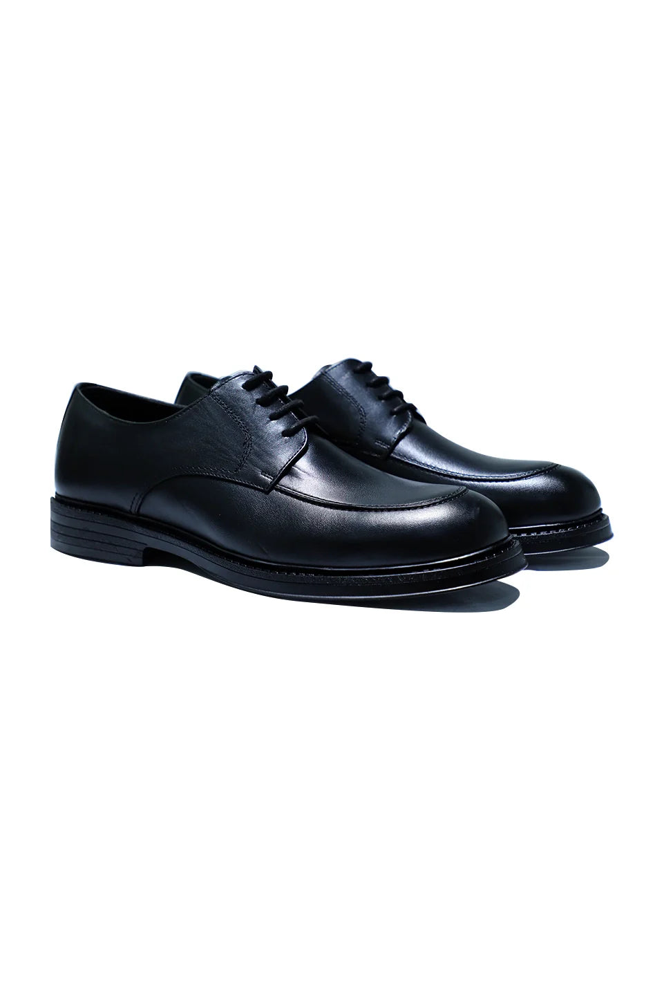 Open Lacing Black Comfort Oxford Shoes