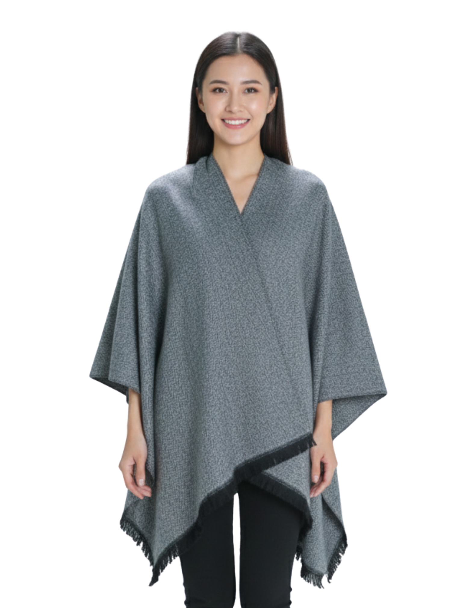 Warm Stylish Designed Knitwear Pancho