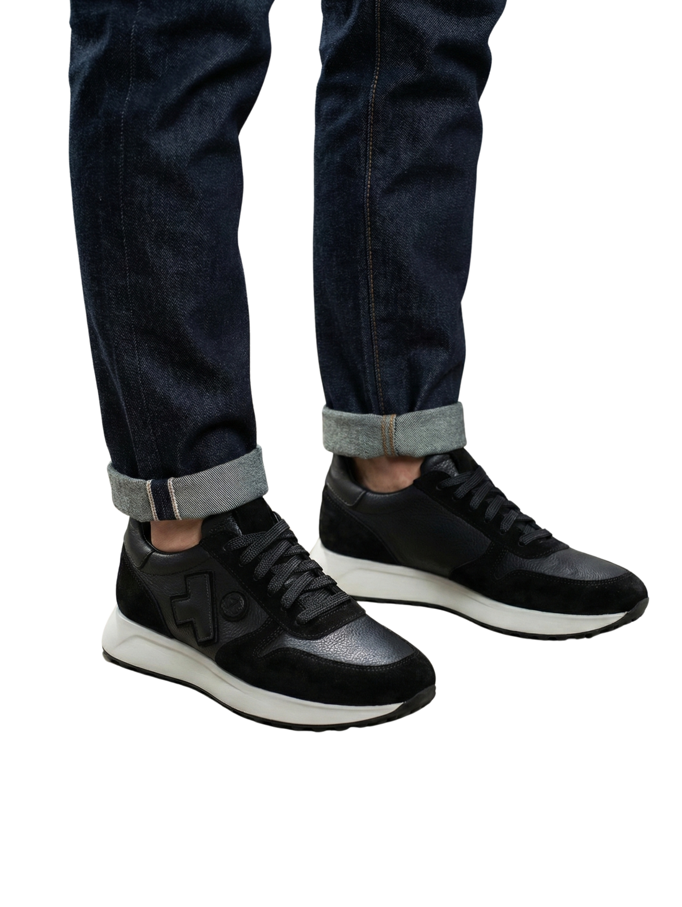 Stylish Black Shoes With Gum Rubber Out Sole