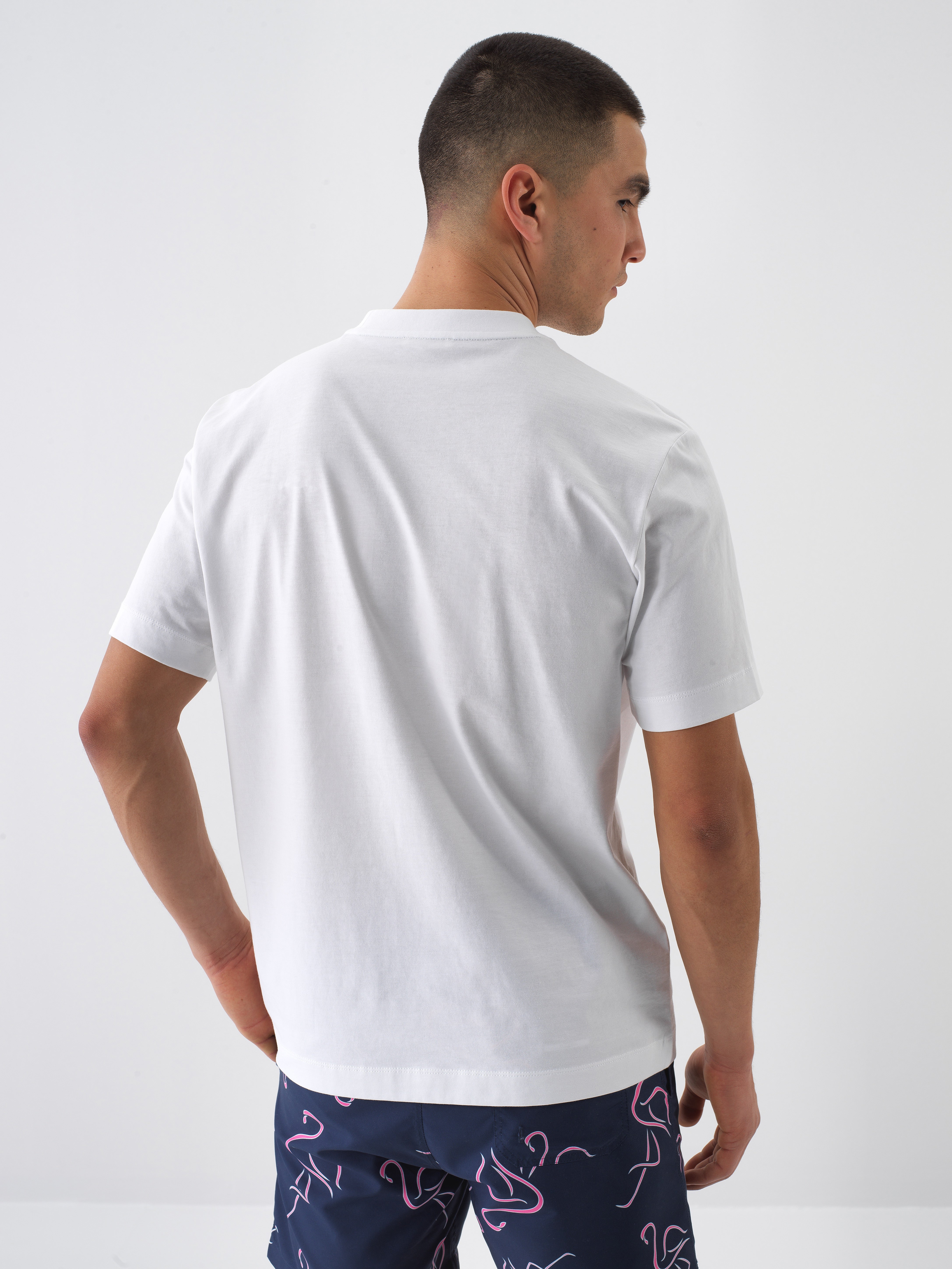Xint Short Sleeve White T-shirt With Simple Logo