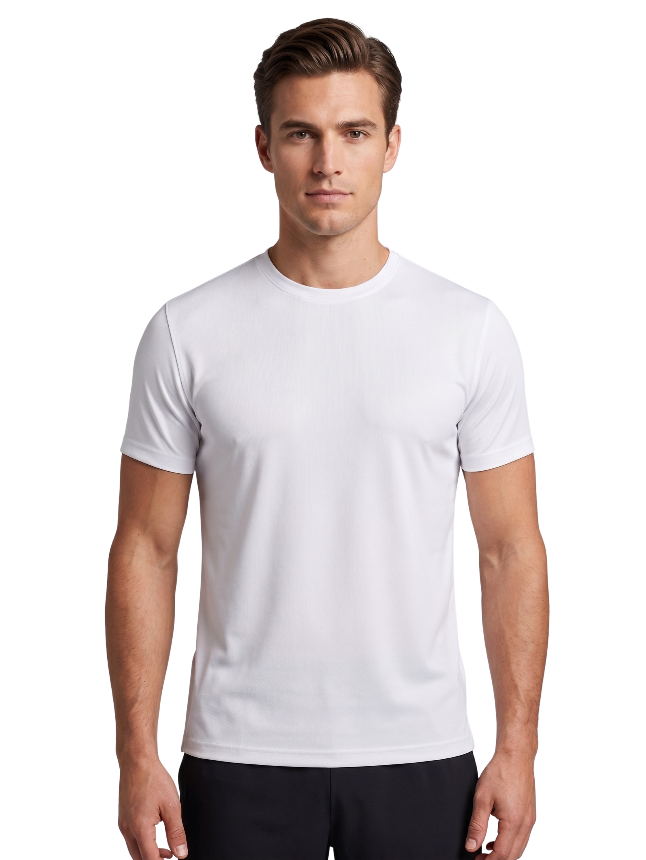 Round Neck Plain White T-shirt