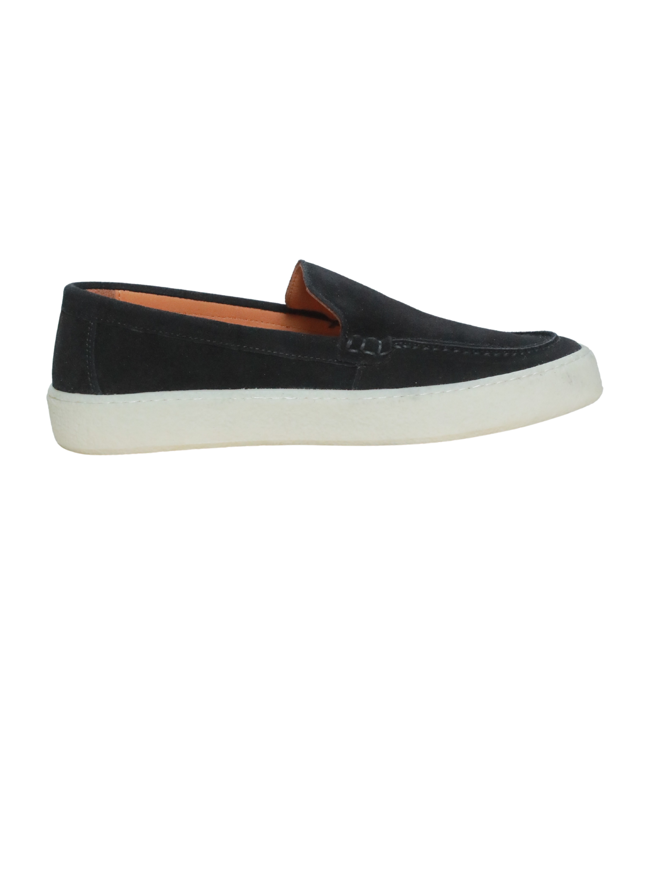 Black Slip-On Casual Shoes With Soft Texture Fabric