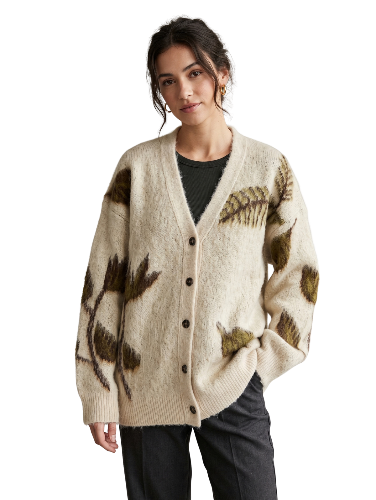 Beige V.Neckline Pullover