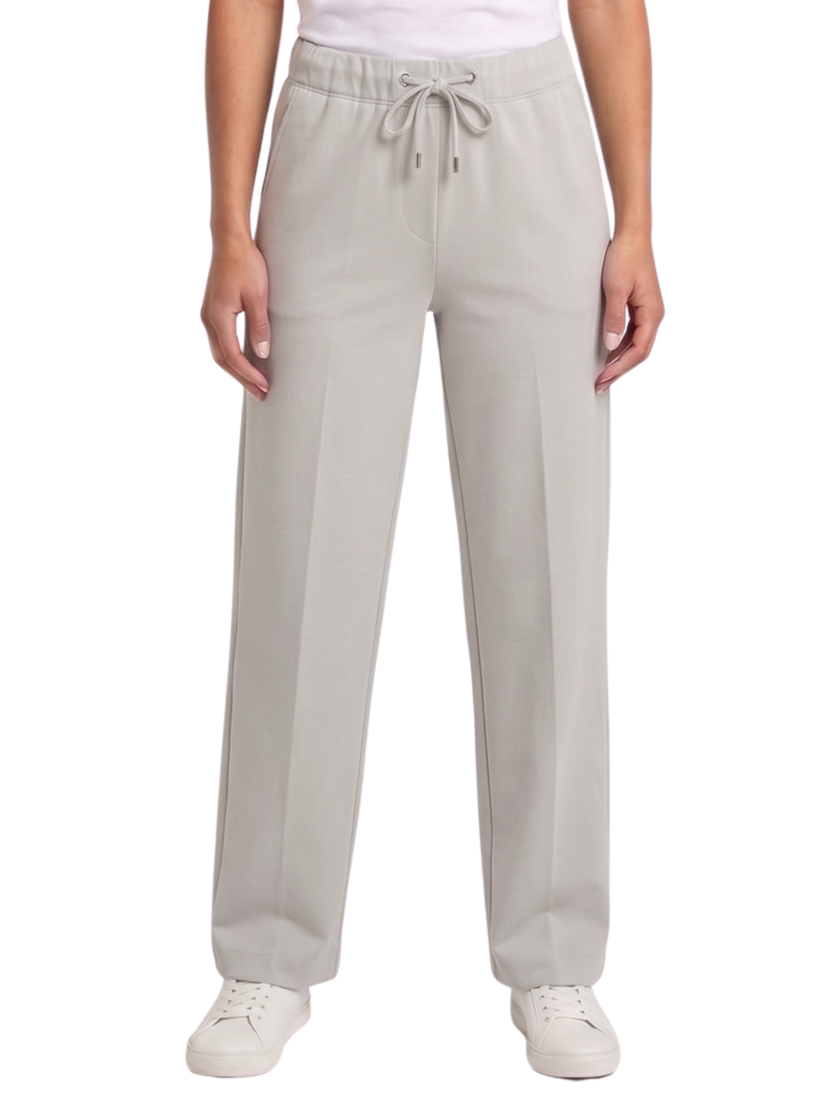 Grey Wide Leg High Waisted Jogging Pant