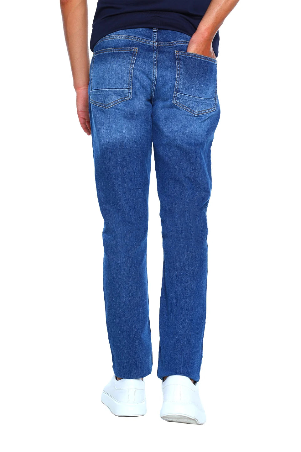 Slim Straight Blue Denim Jeans