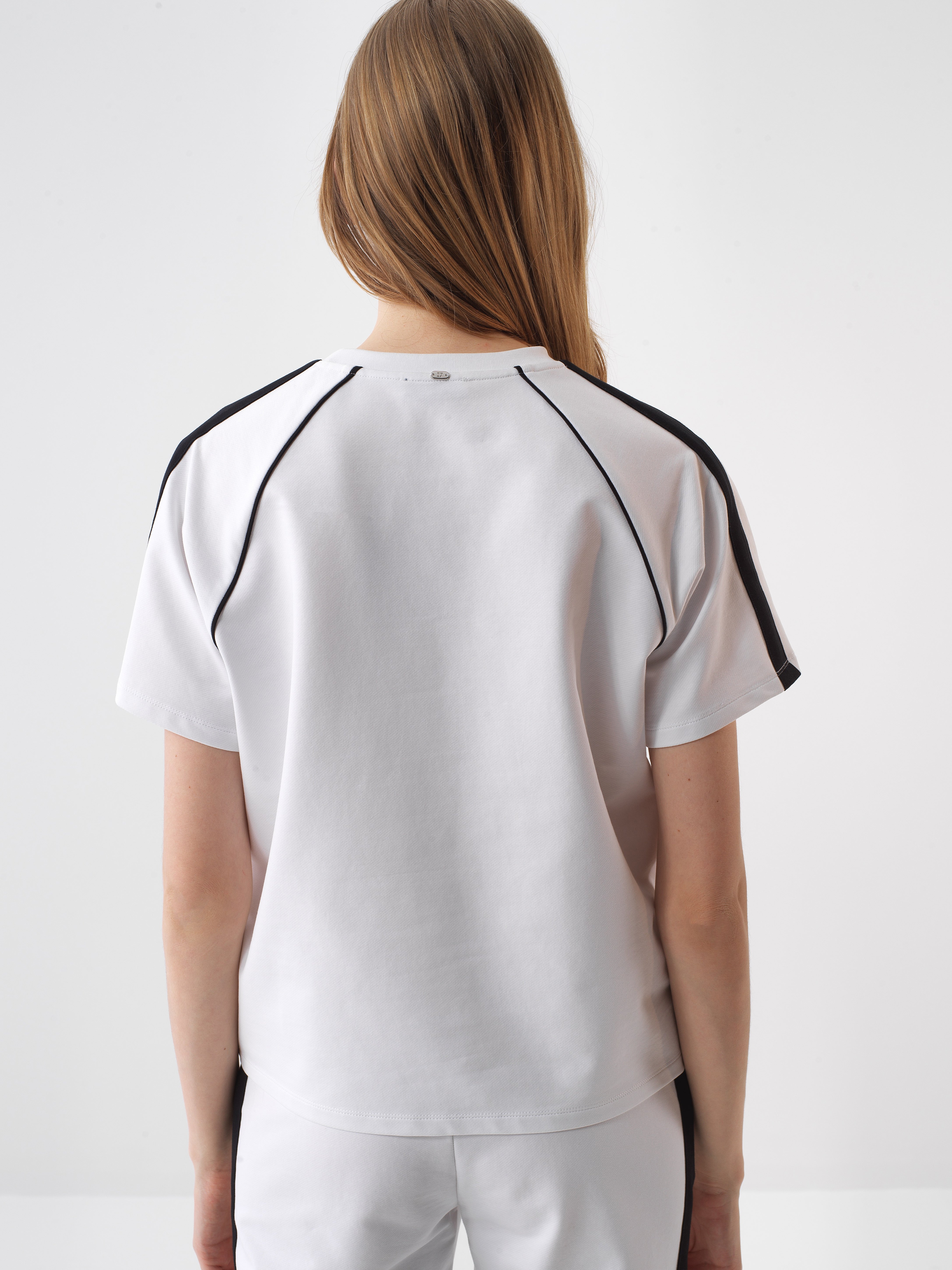 Xint White Regular Fit Cotton T-Shirt With Logo