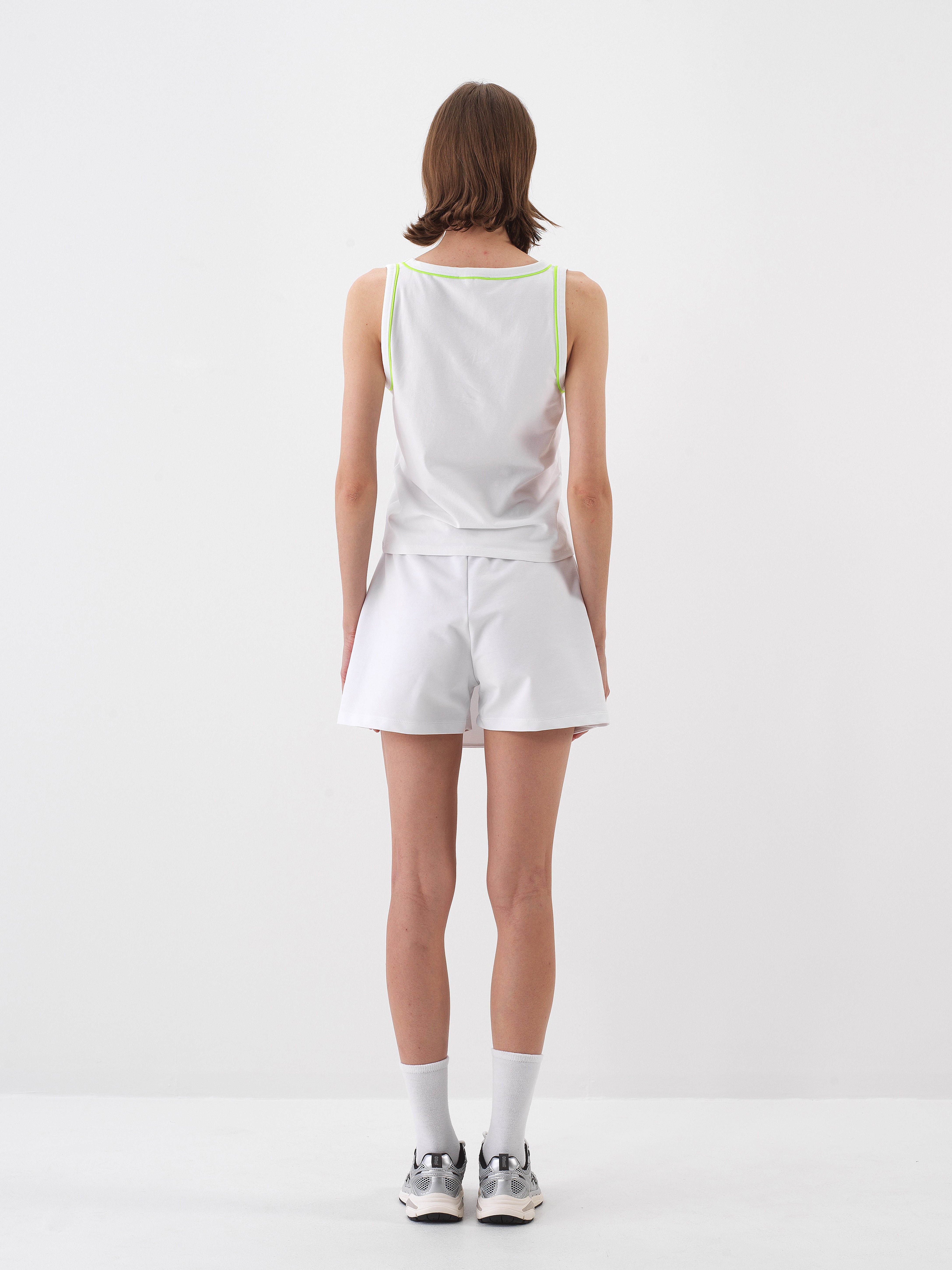 Xint White Regular Fit Cotton Basic Top