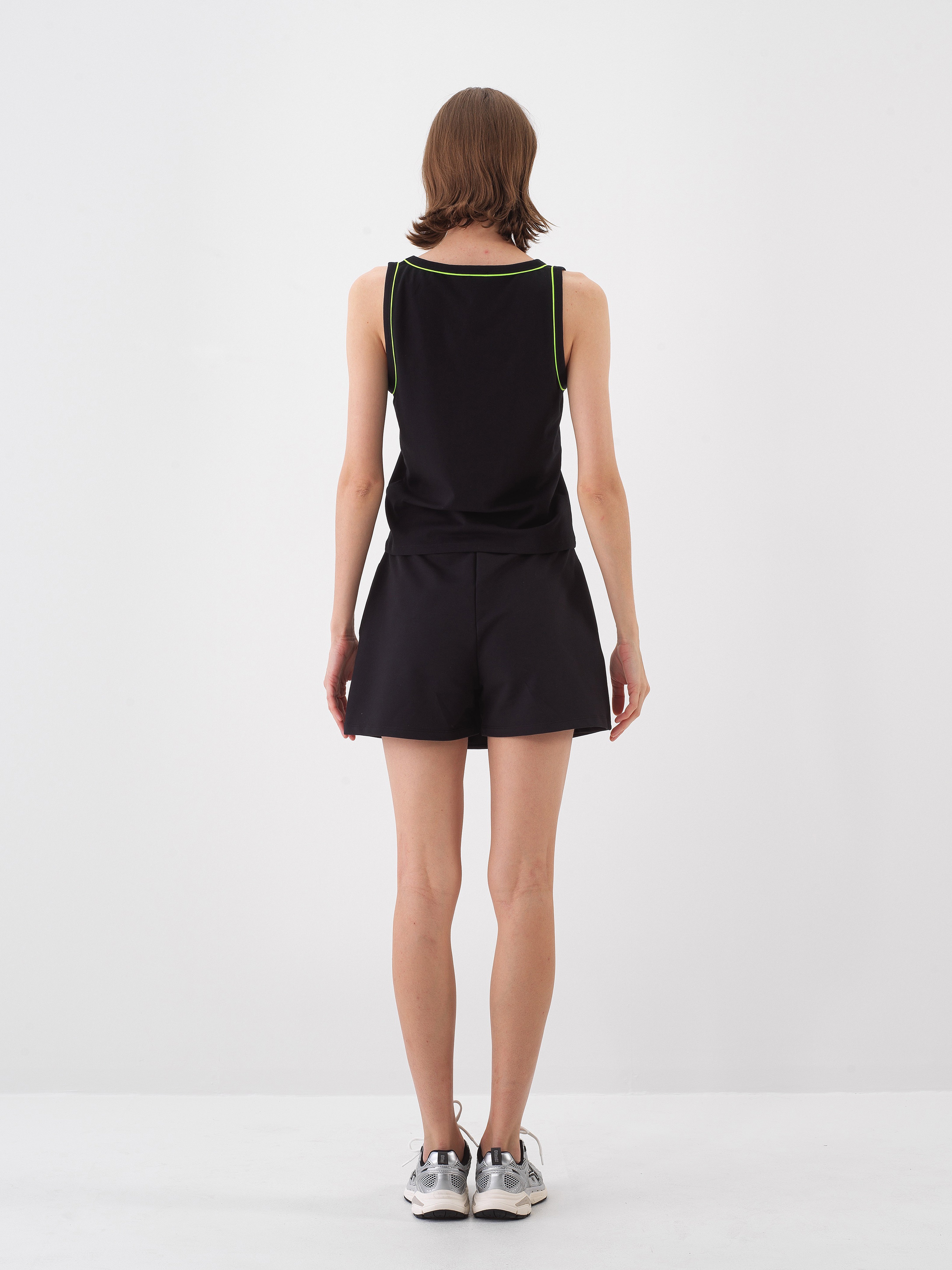Xint Black Regular Fit Cotton Basic Top
