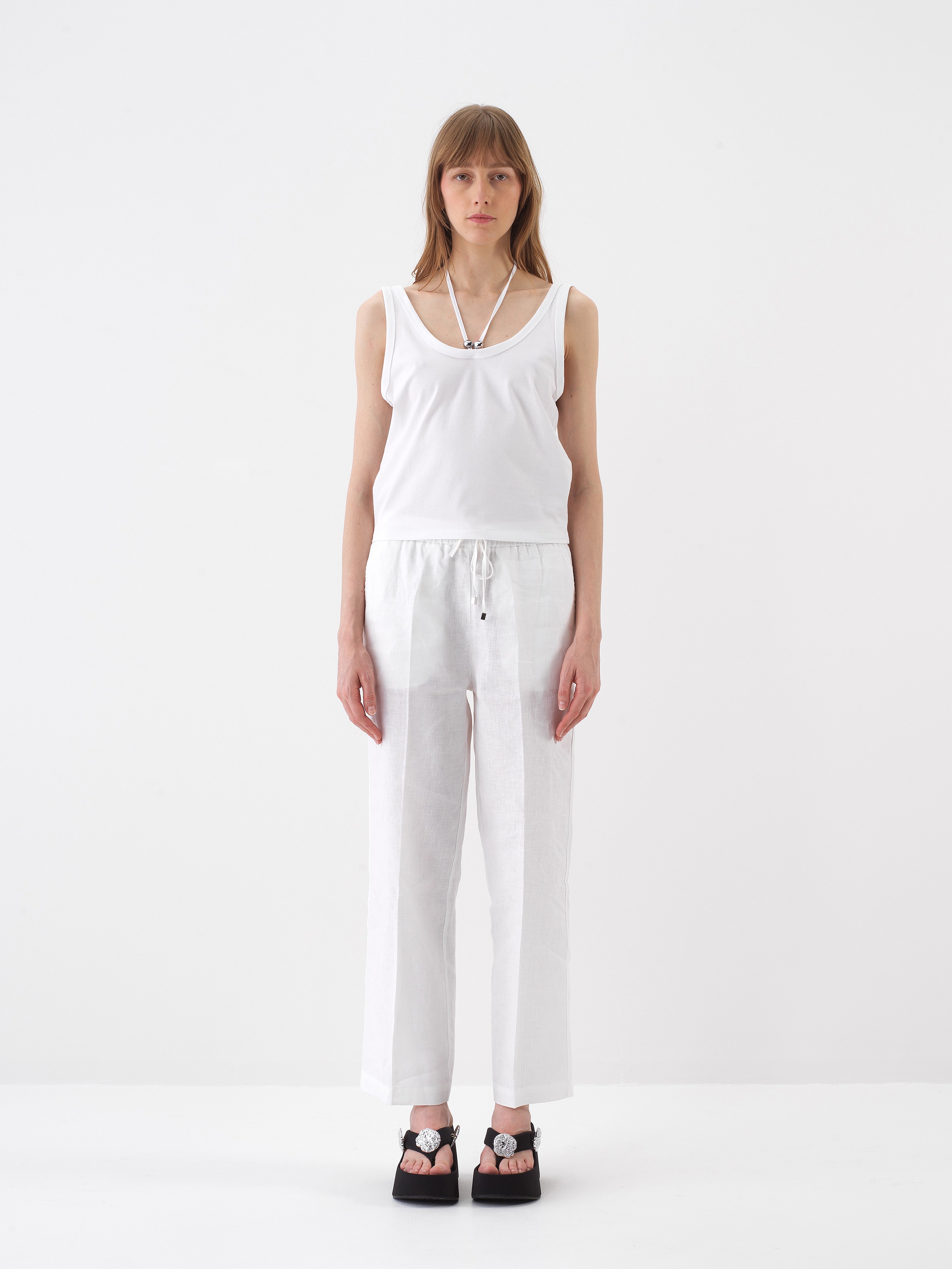 Xint White Regular Fit Top