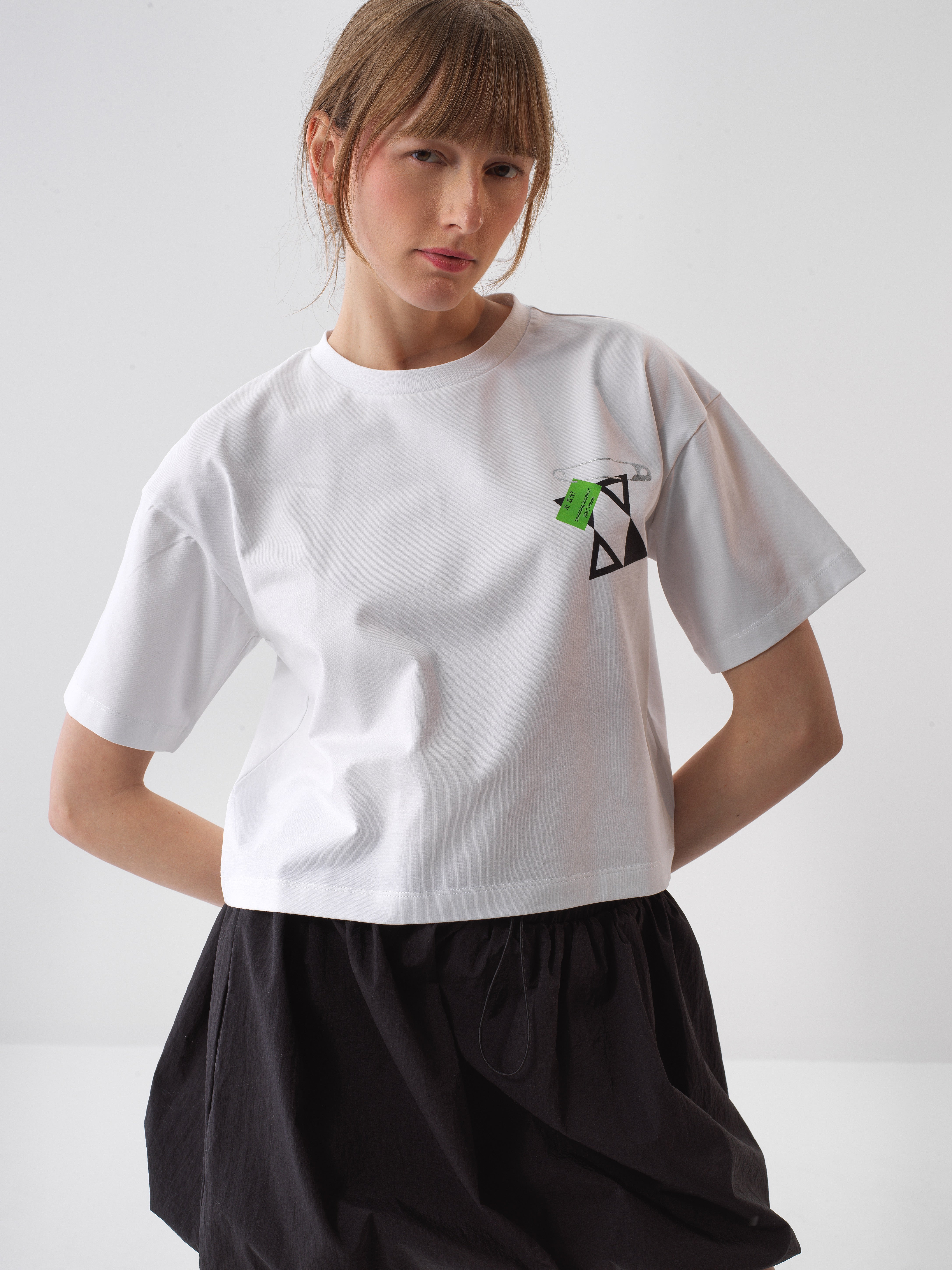 Xint White Oversize T-Shirt With Logo