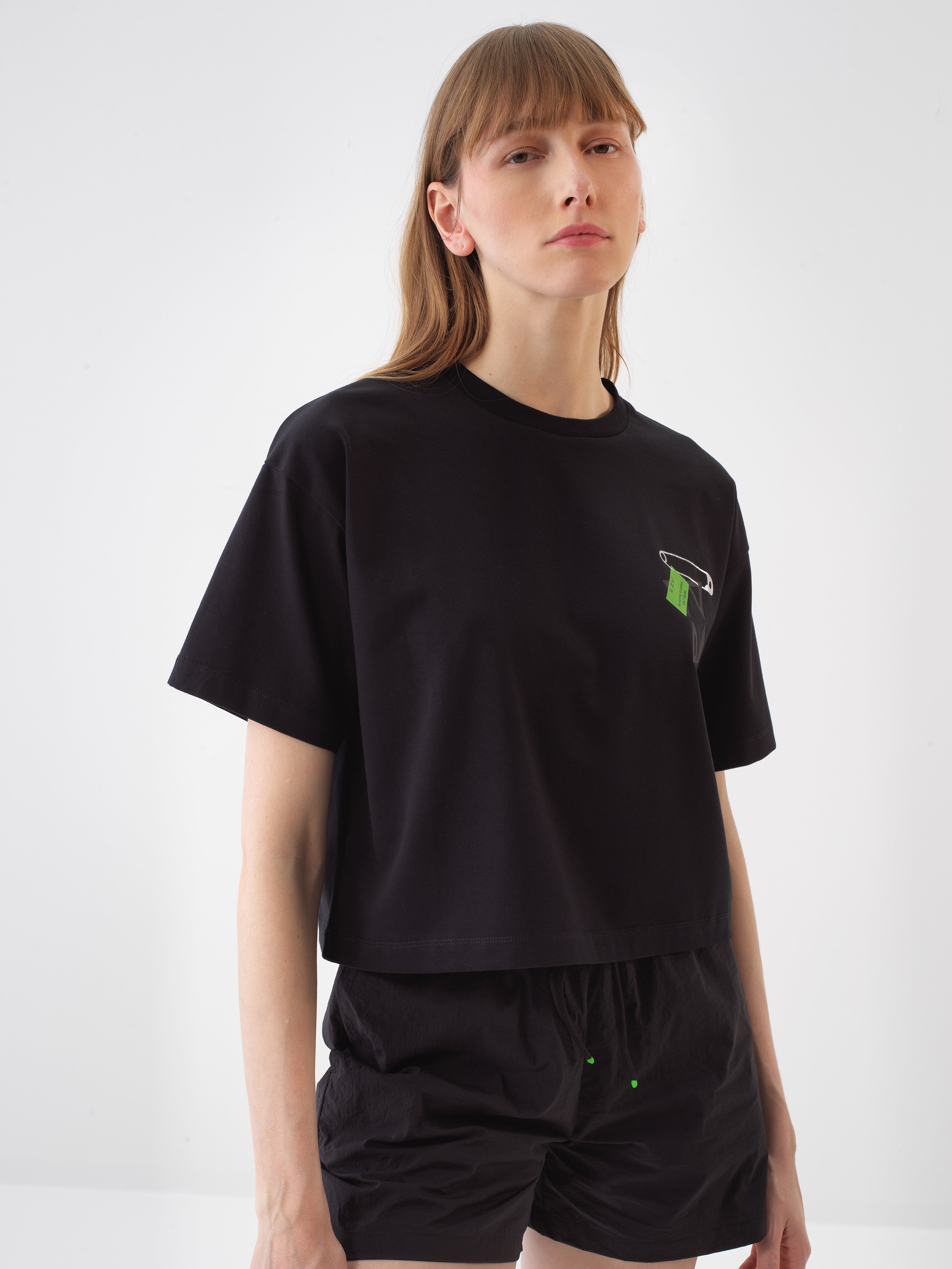 Xint Black Oversize T-Shirt With Logo