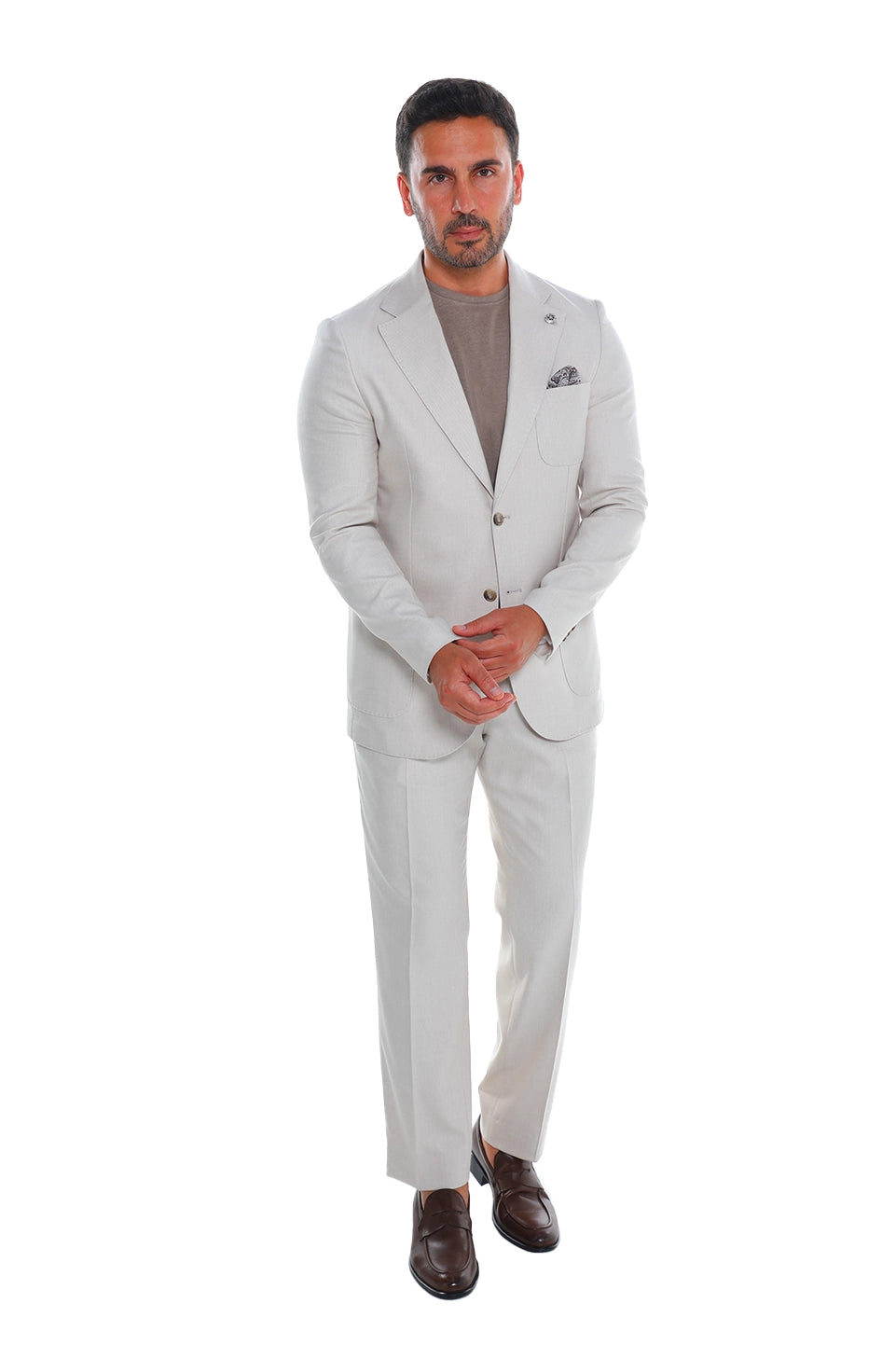 Stylish Casual Light Beige Suit