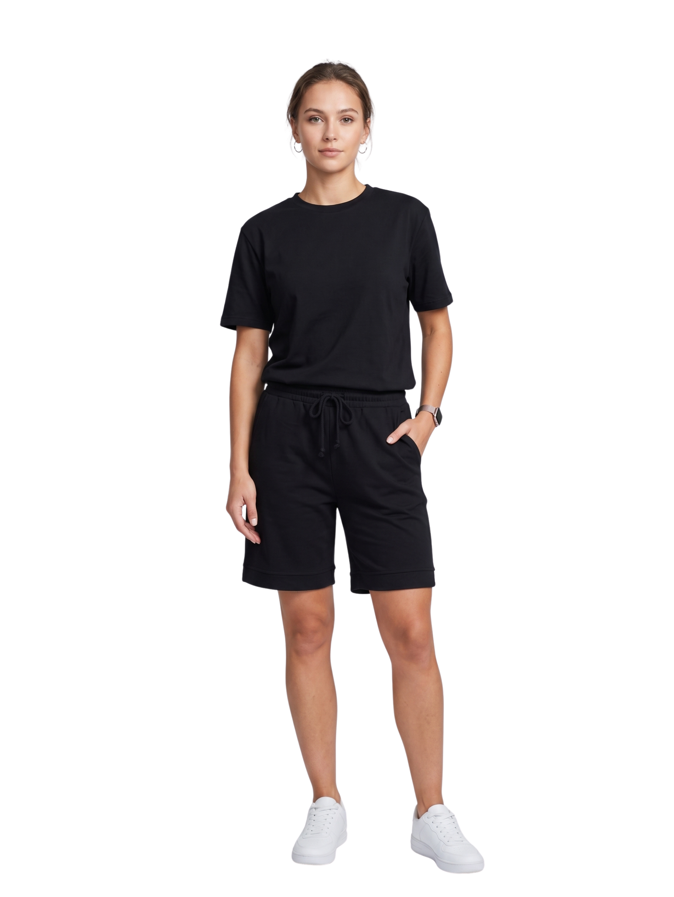Black Two Piece Short Set