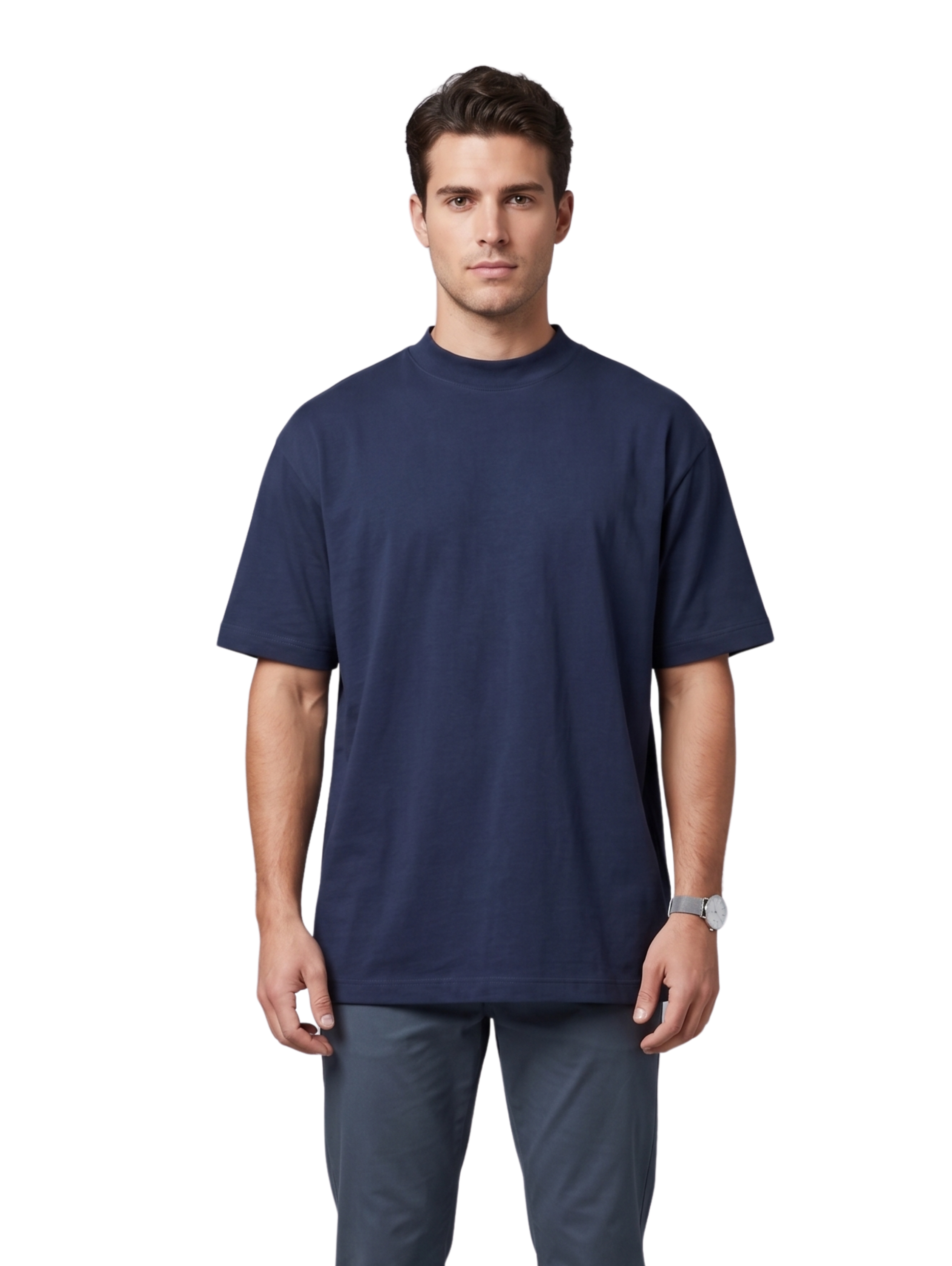 Oversized Navy Basic T-Shirt