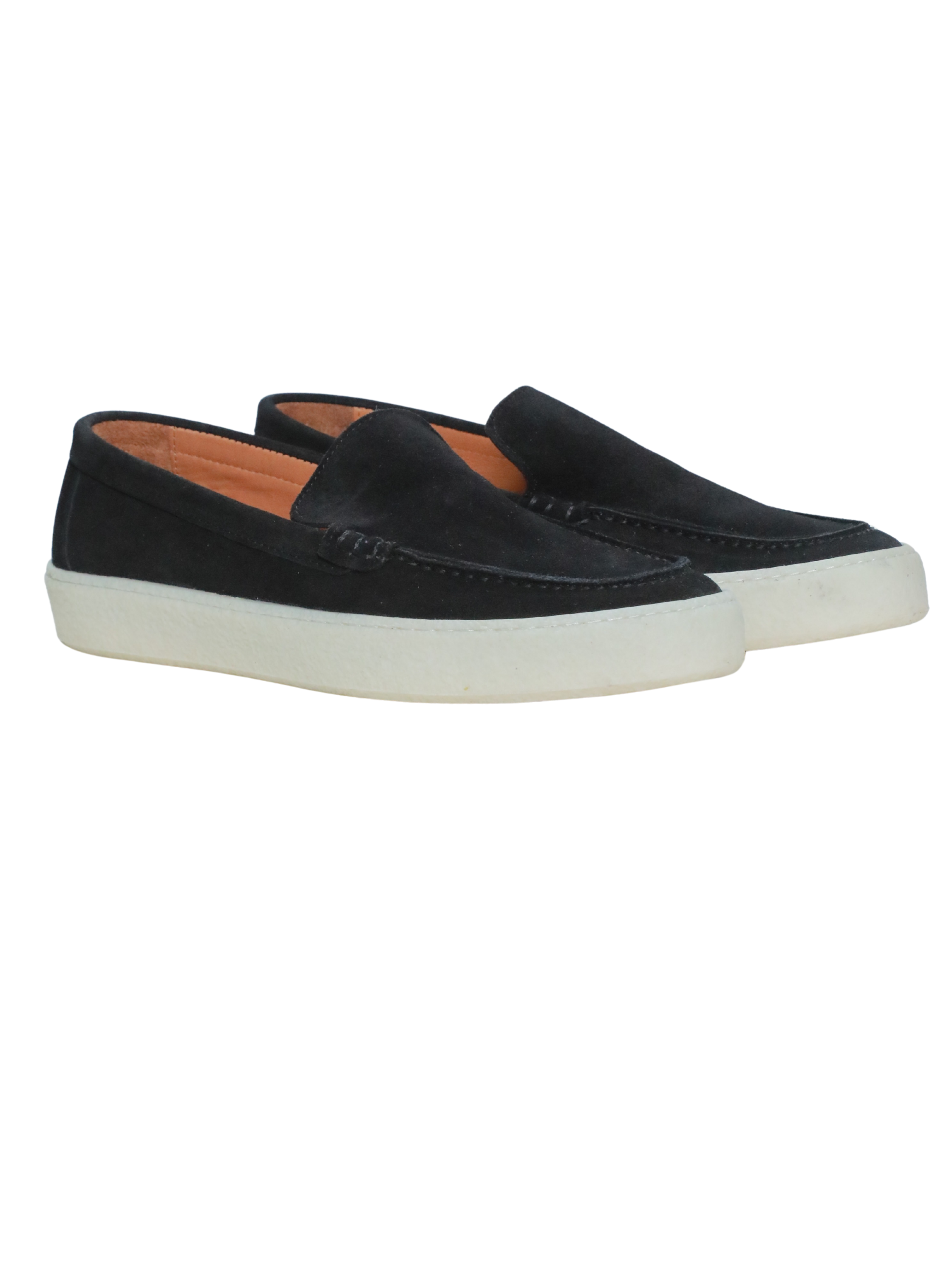 Black Slip-On Casual Shoes With Soft Texture Fabric
