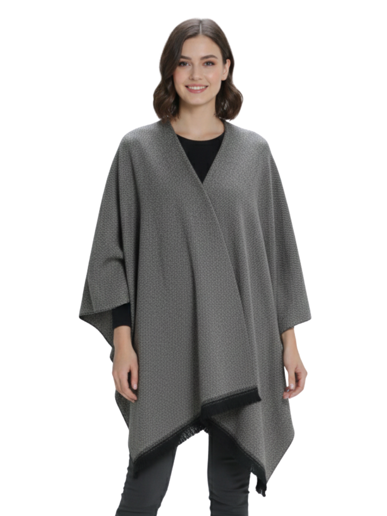 Warm Stylish Designed Knitwear Pancho