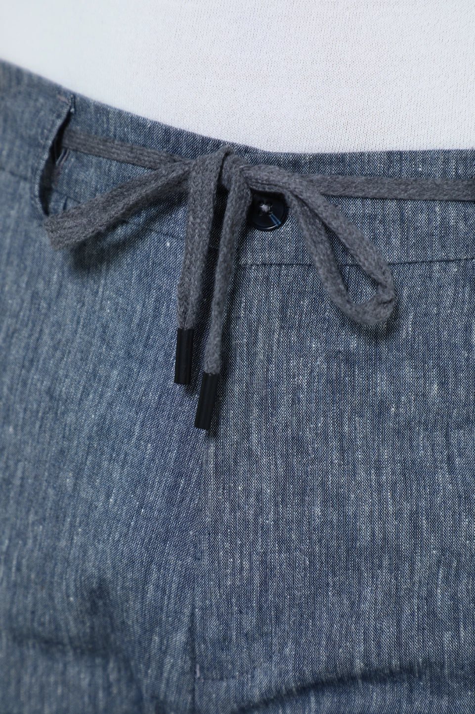 Casual Dark Grey Linen Pant With Slanted Side Pockets