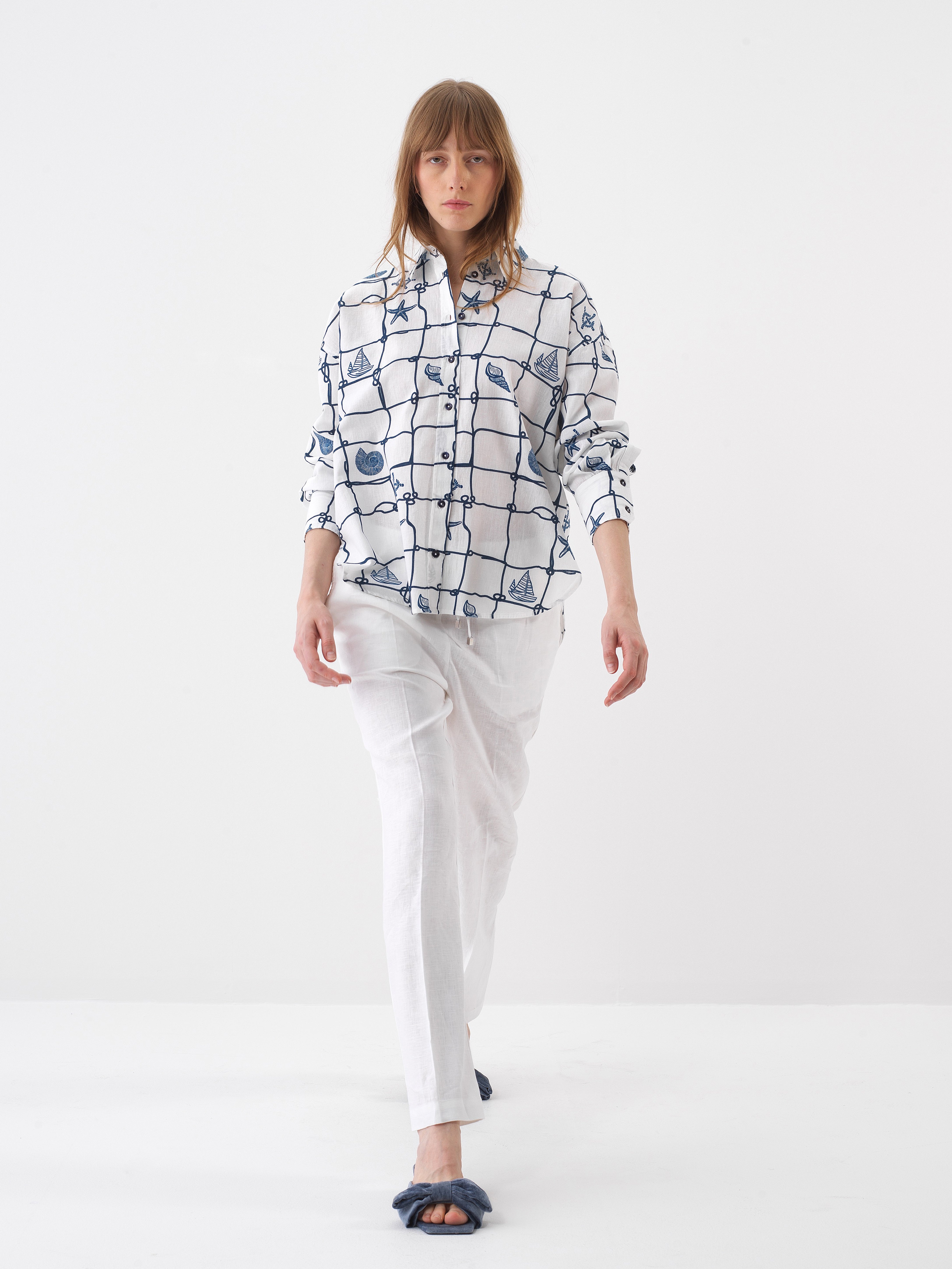 Xint White Linen Shirt