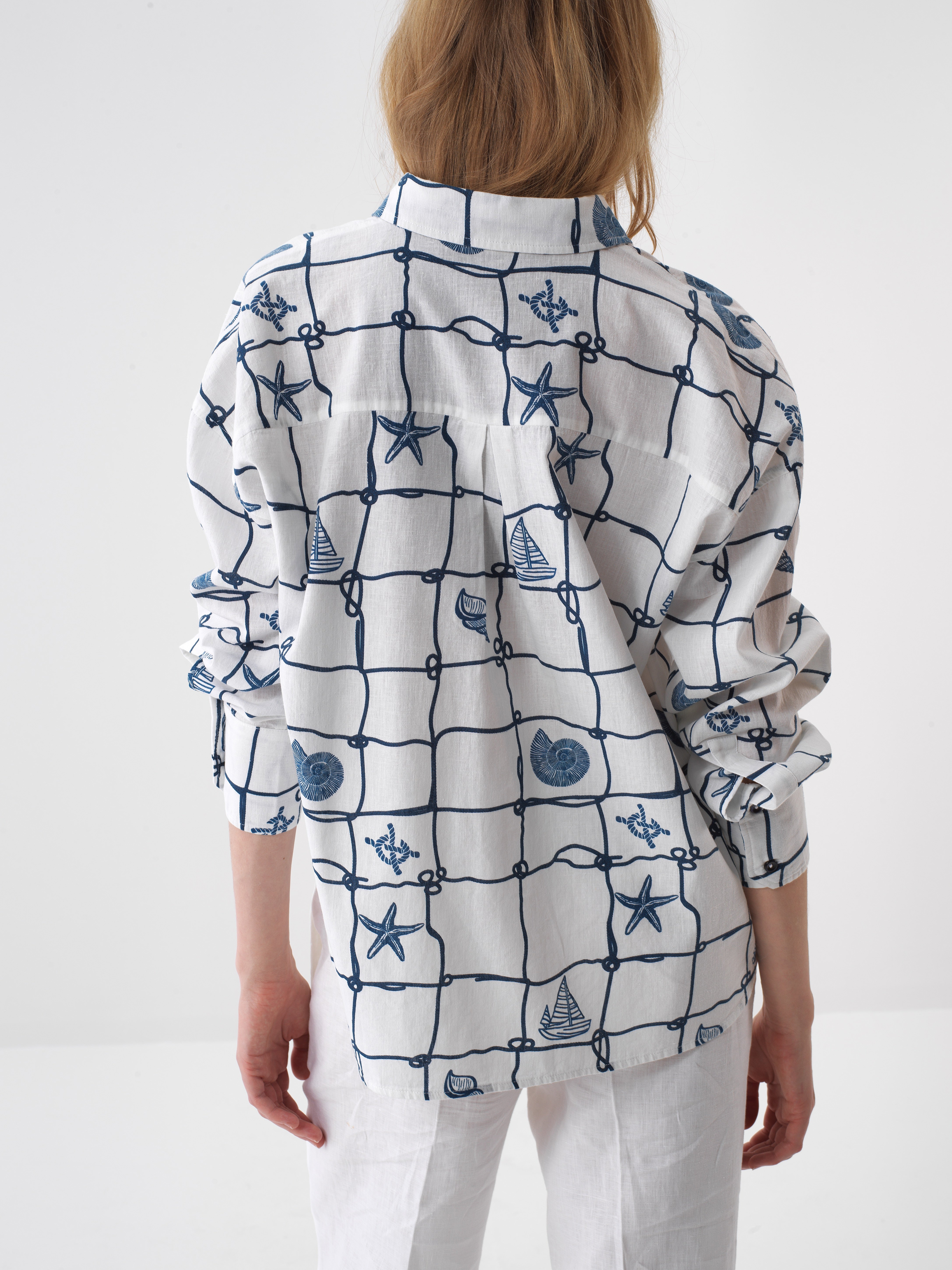 Xint White Linen Shirt