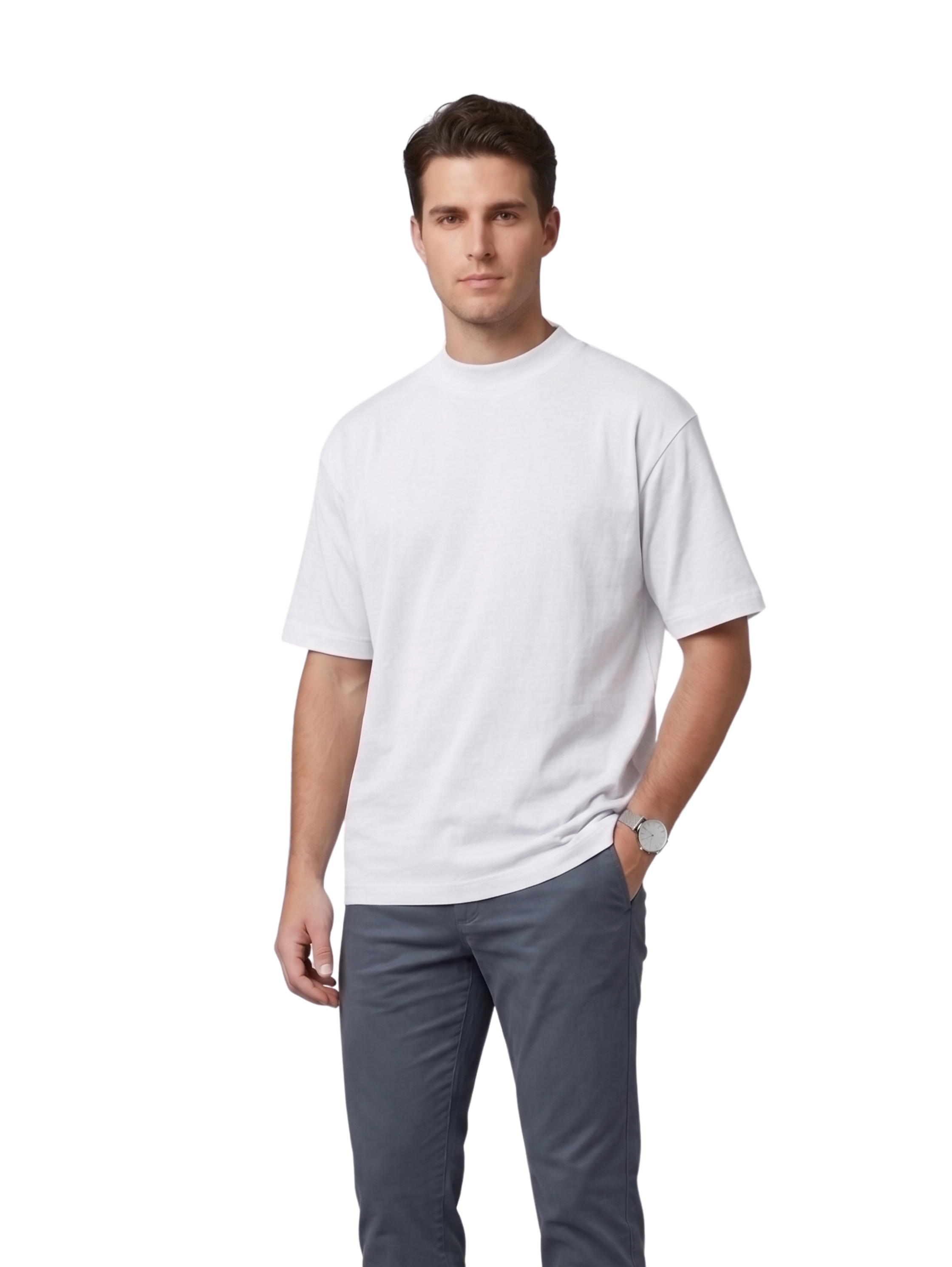 Oversized White Basic T-Shirt