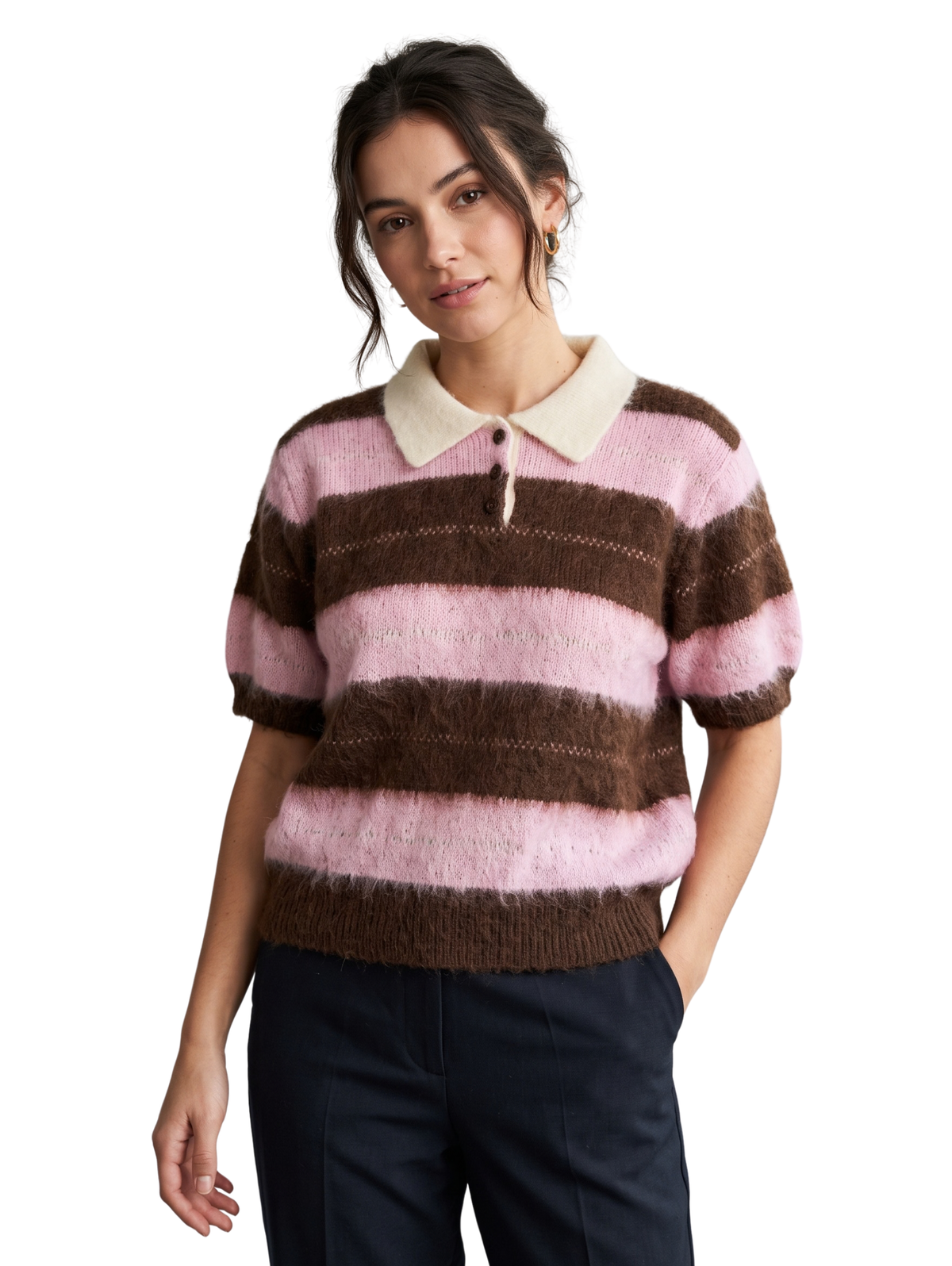 Pink Short-Sleeved Pullover