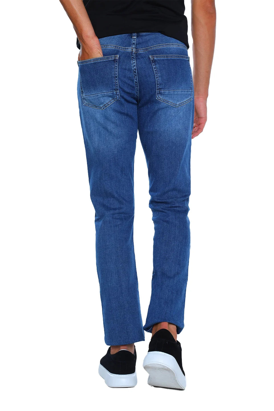 Slim Straight Blue Jeans