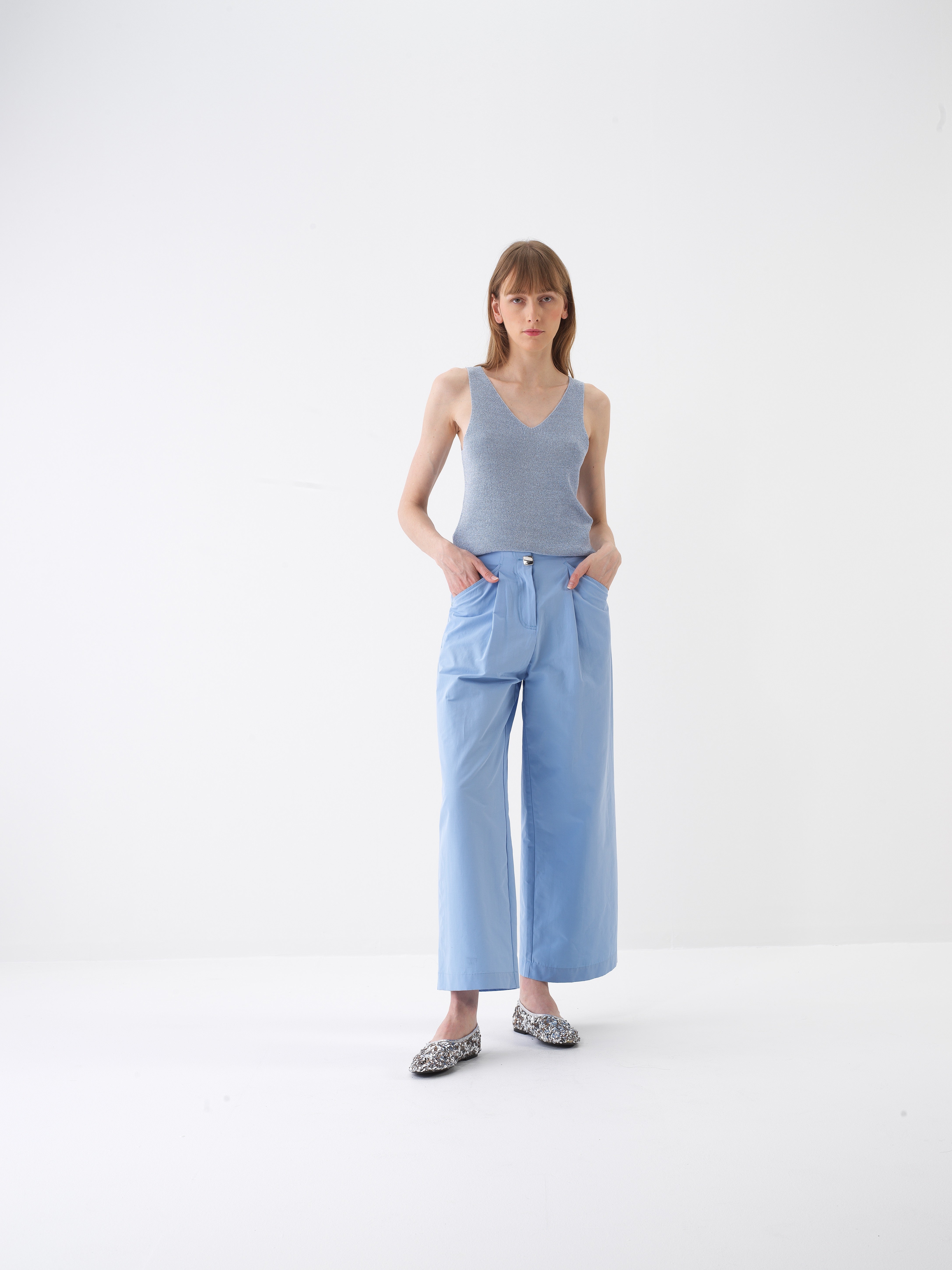 Xint Blue Regular Fit Top