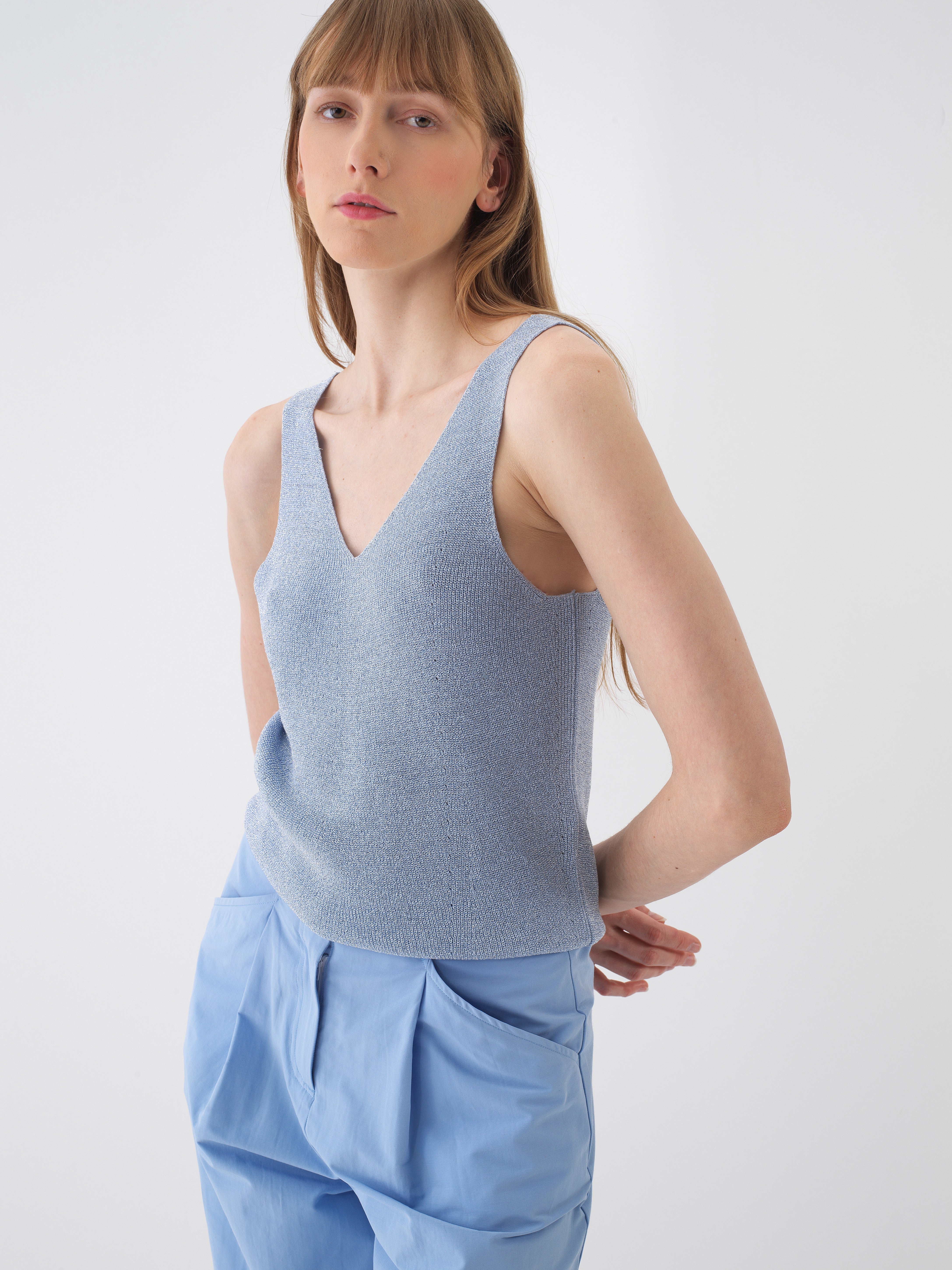 Xint Blue Regular Fit Top