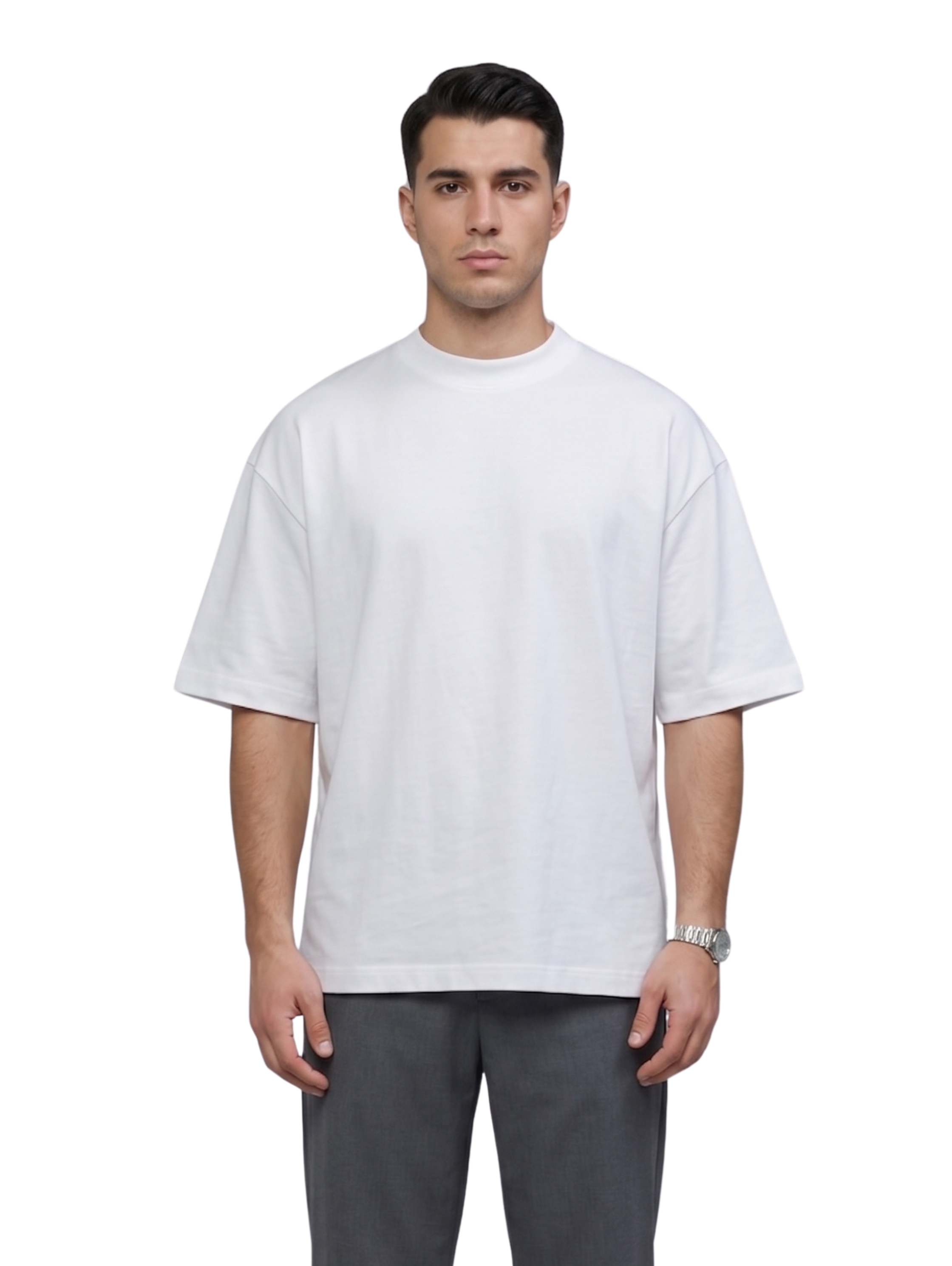 Oversized White Basic T-Shirt