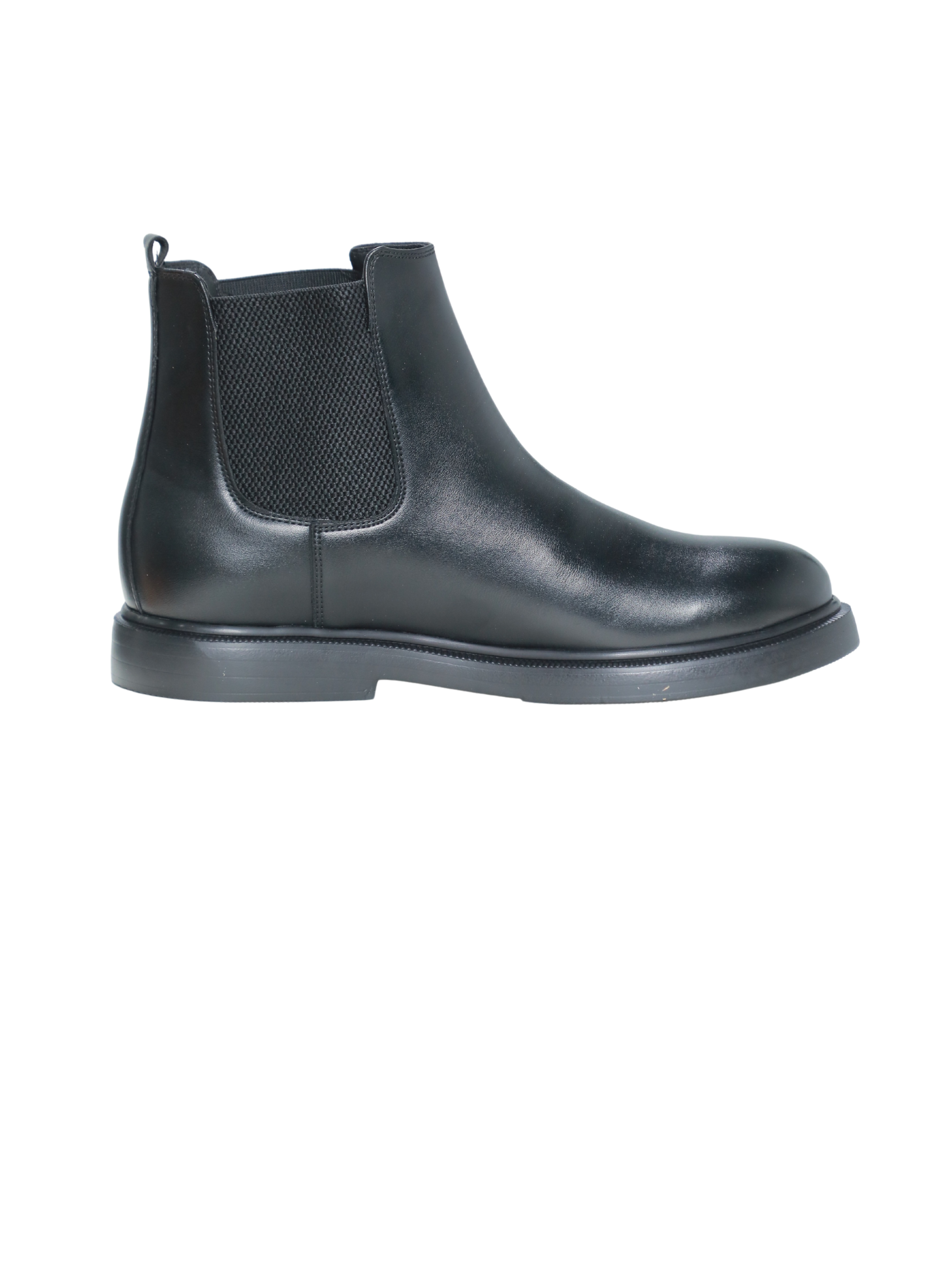 Black Ankle Boot With Elastic Side