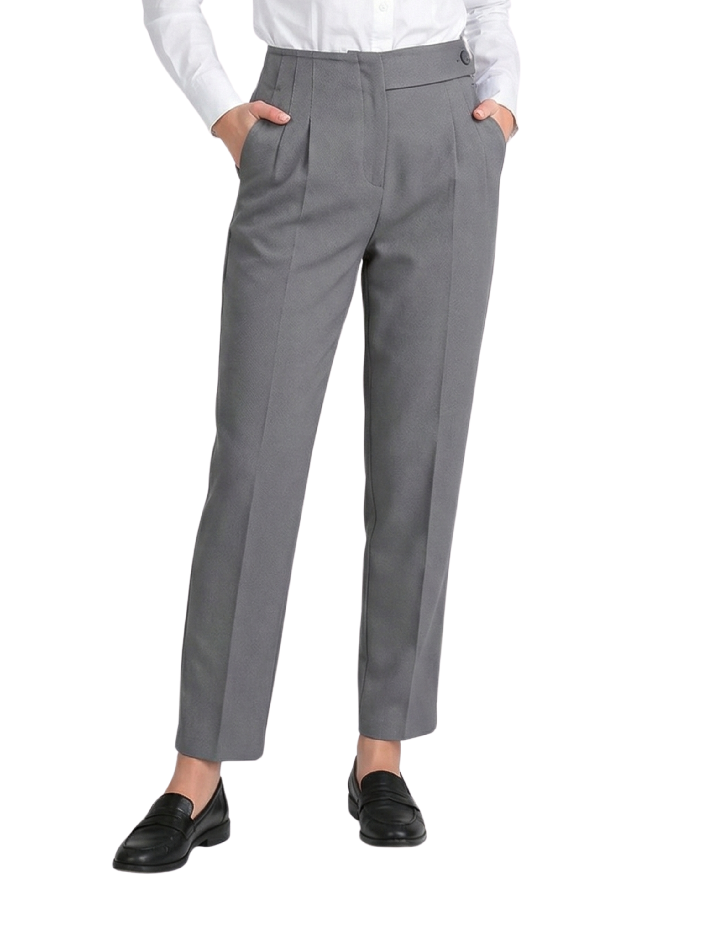 Classy Grey Pant With Side Button To Close