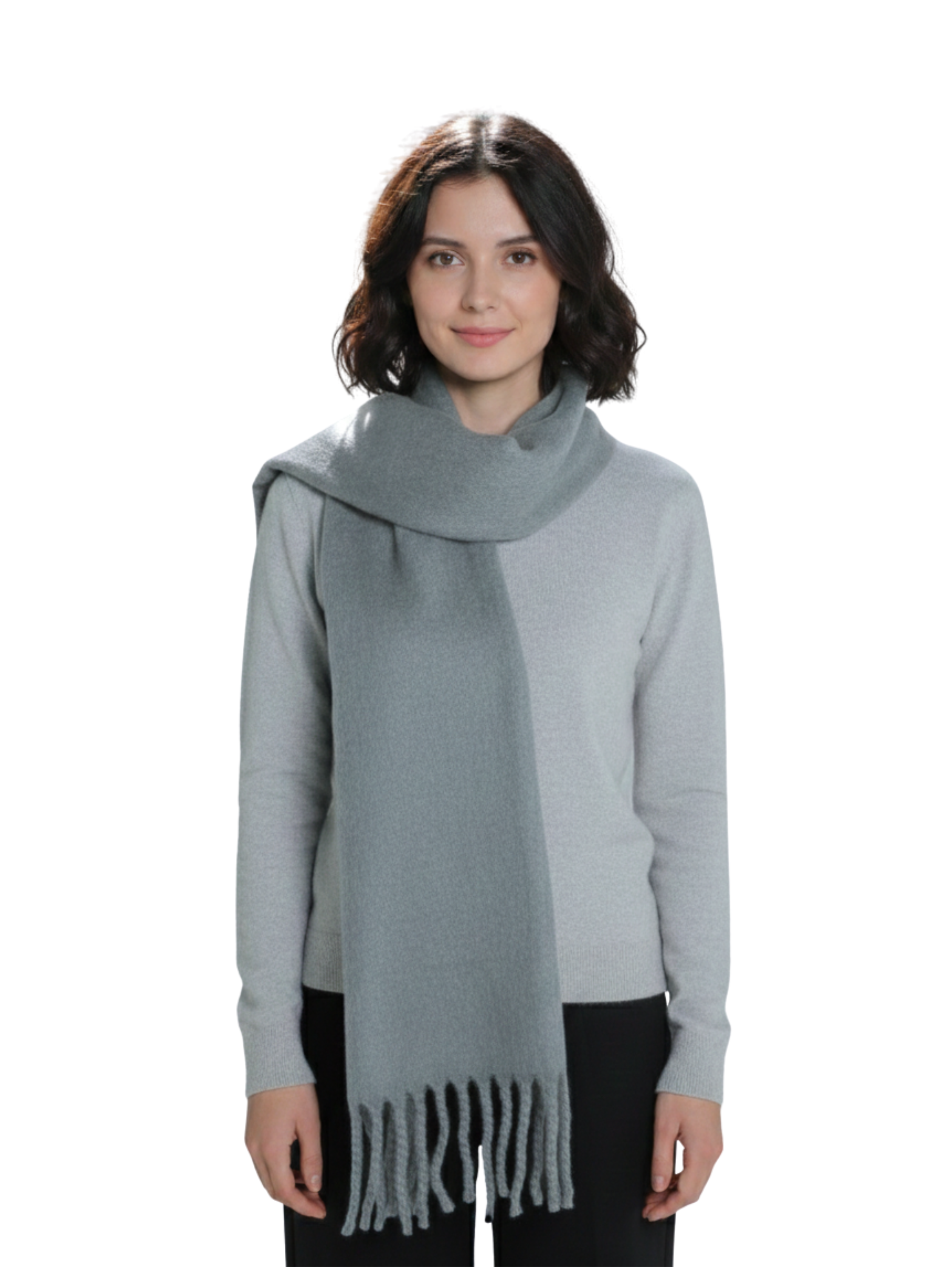 Warm Light Grey Basic Scarf