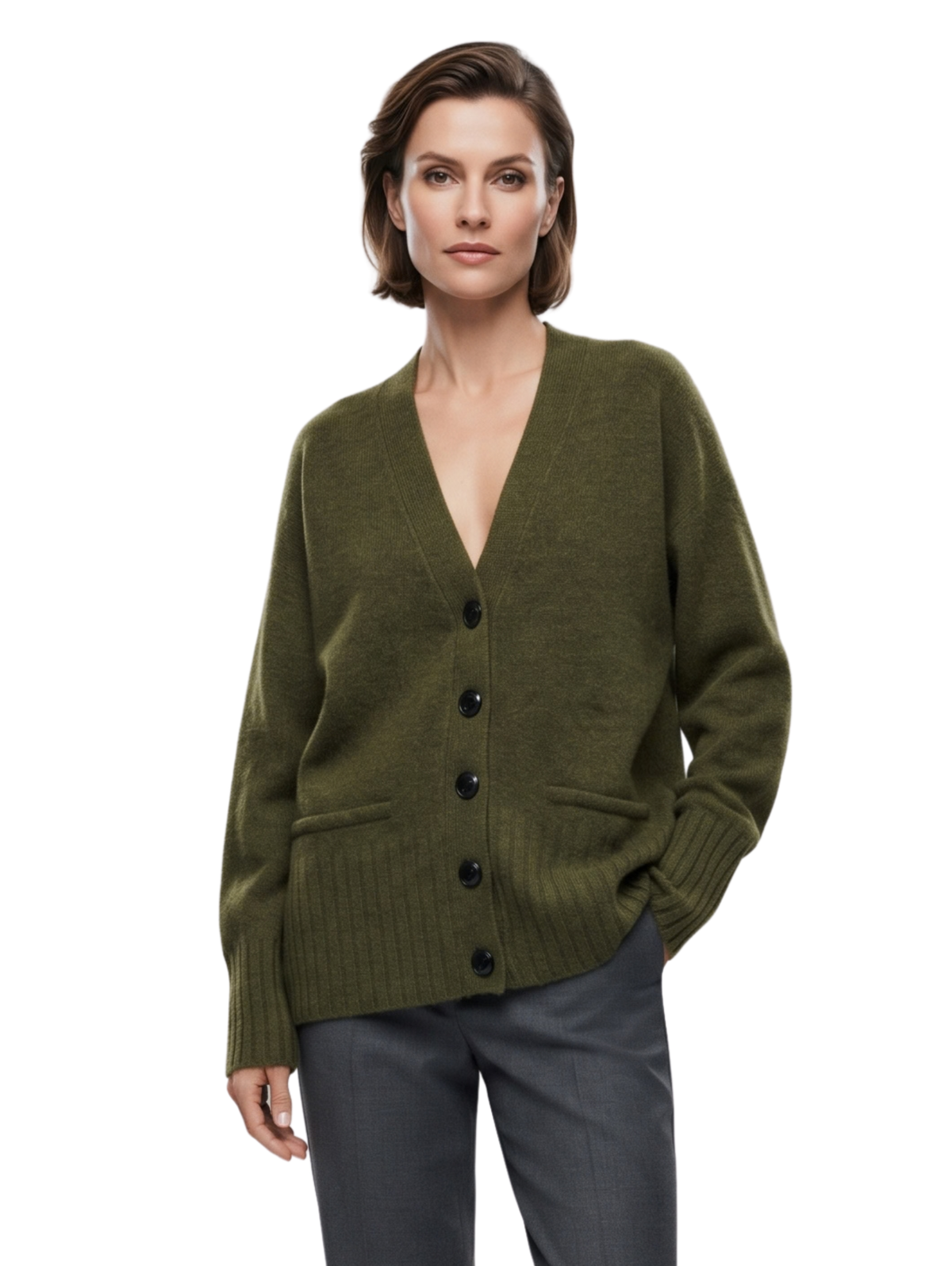 Olive V.Neckline Pullover