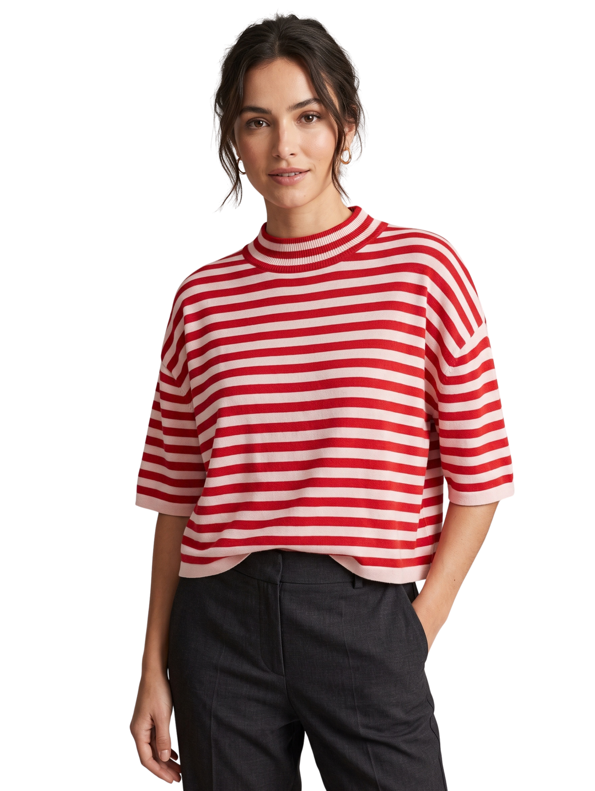 Red Relaxed Fit Pullover