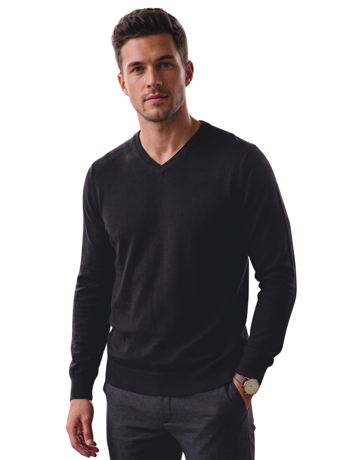 Black V.Neck Pullover