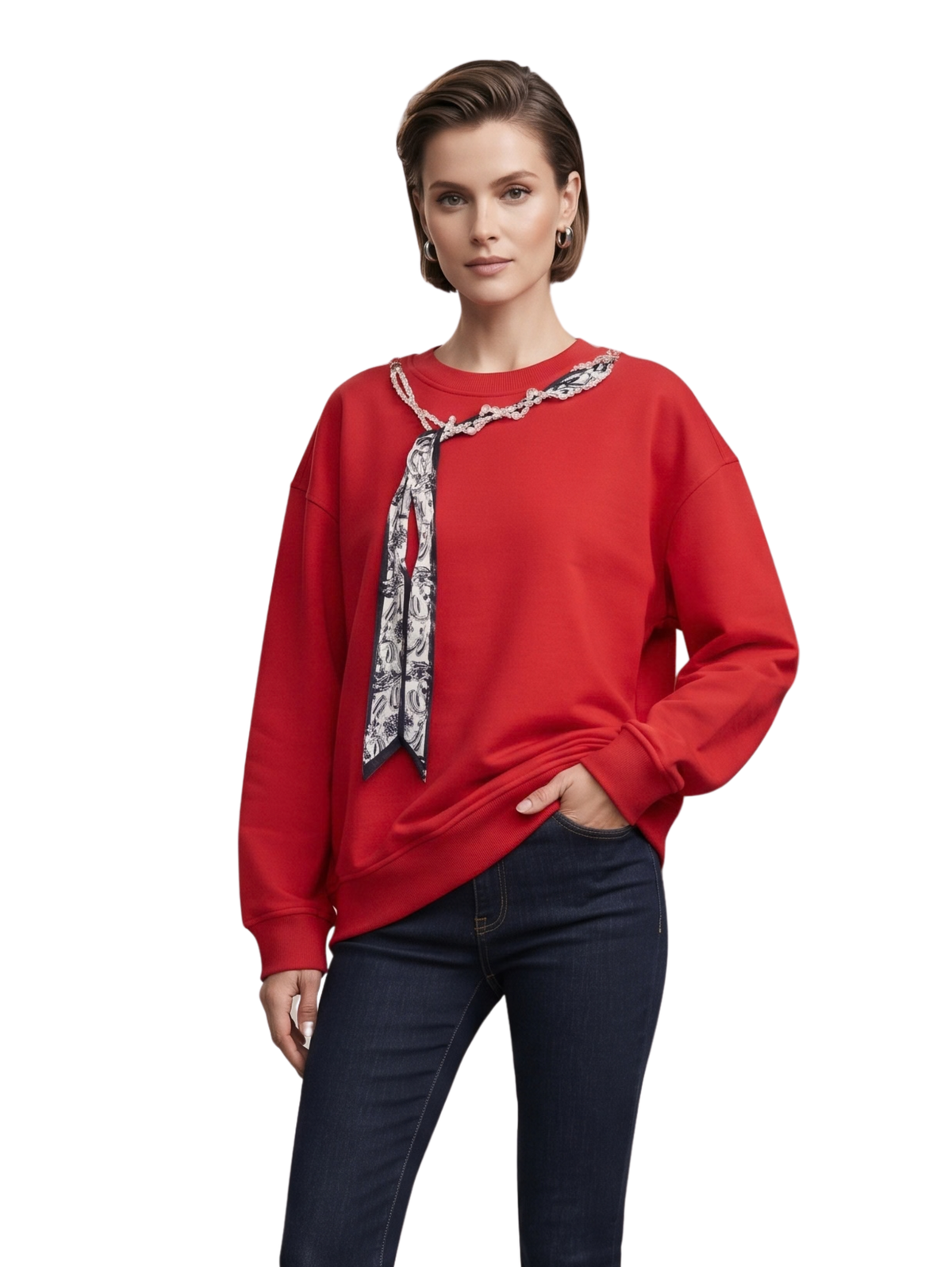 Red Crewneck Pullover