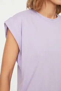 Trendyol Captain Style Cotton Lilac T-shirt