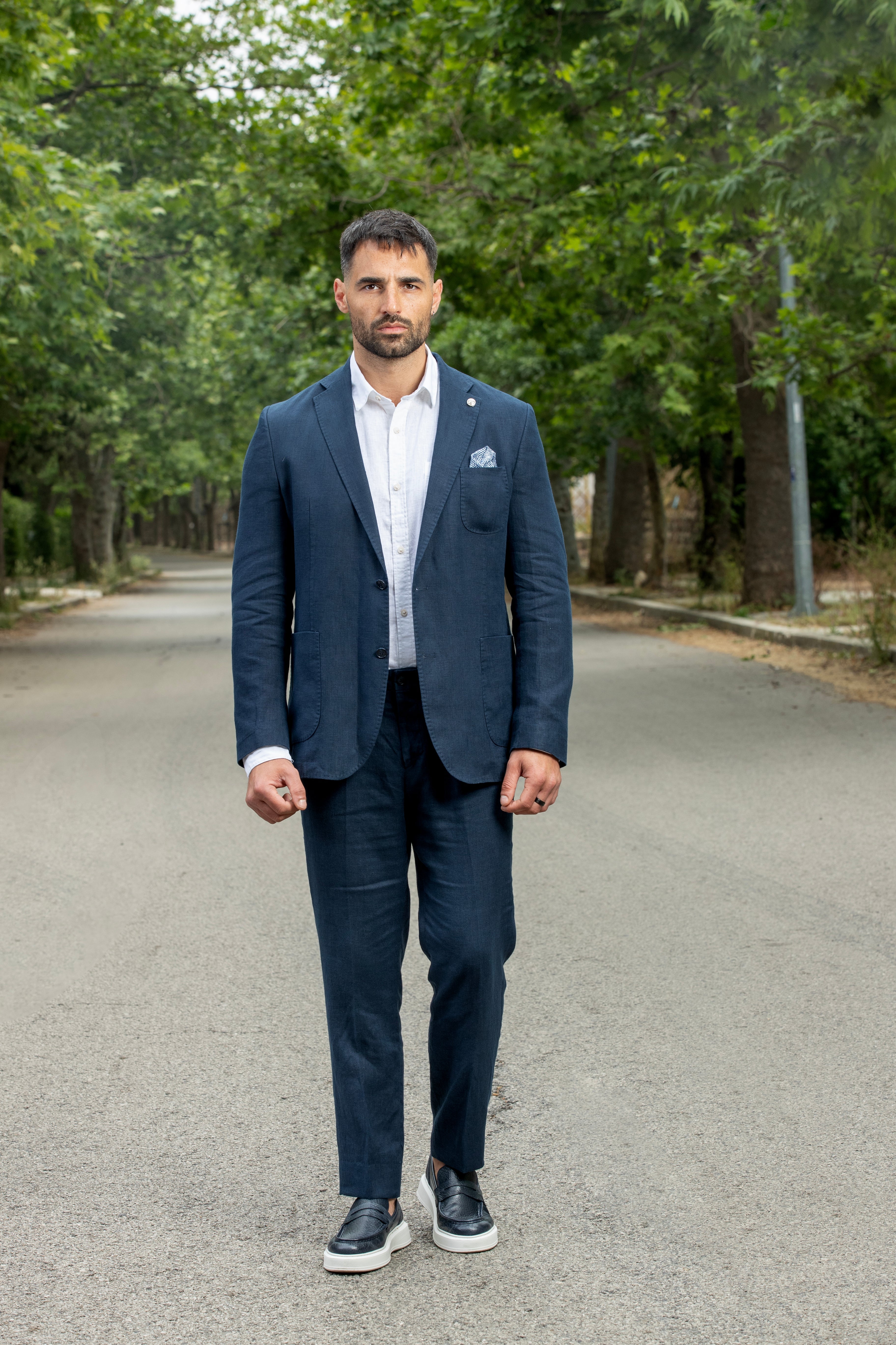 Navy Classy Suits 2 Pieces