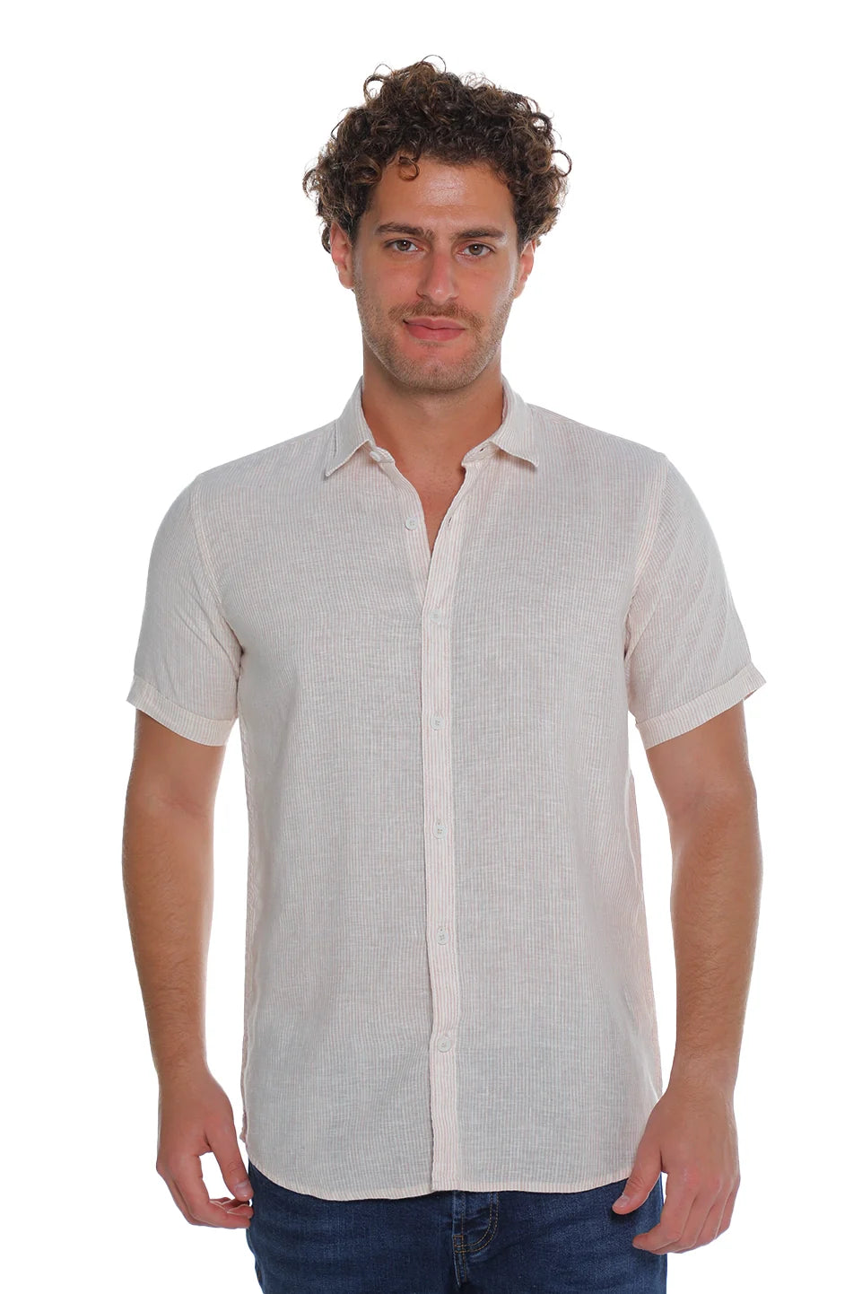 Short Sleeved Onion Linen Shirt