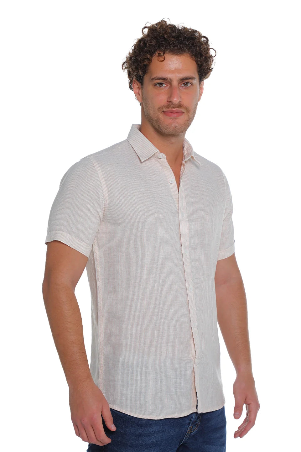 Short Sleeved Onion Linen Shirt