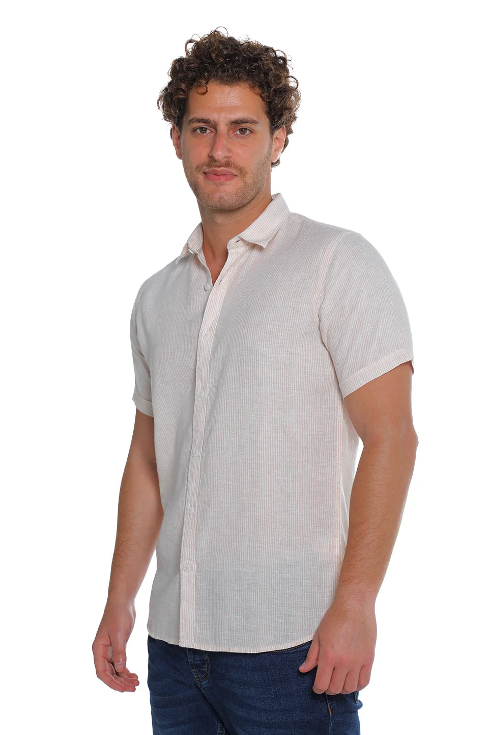 Short Sleeved Onion Linen Shirt